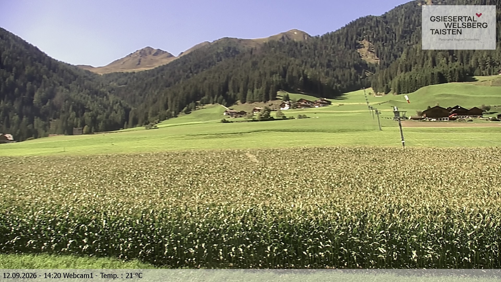 Archiv Foto Webcam Binter Höfe – St. Magdalena, Gsiesertal (Südtirol)