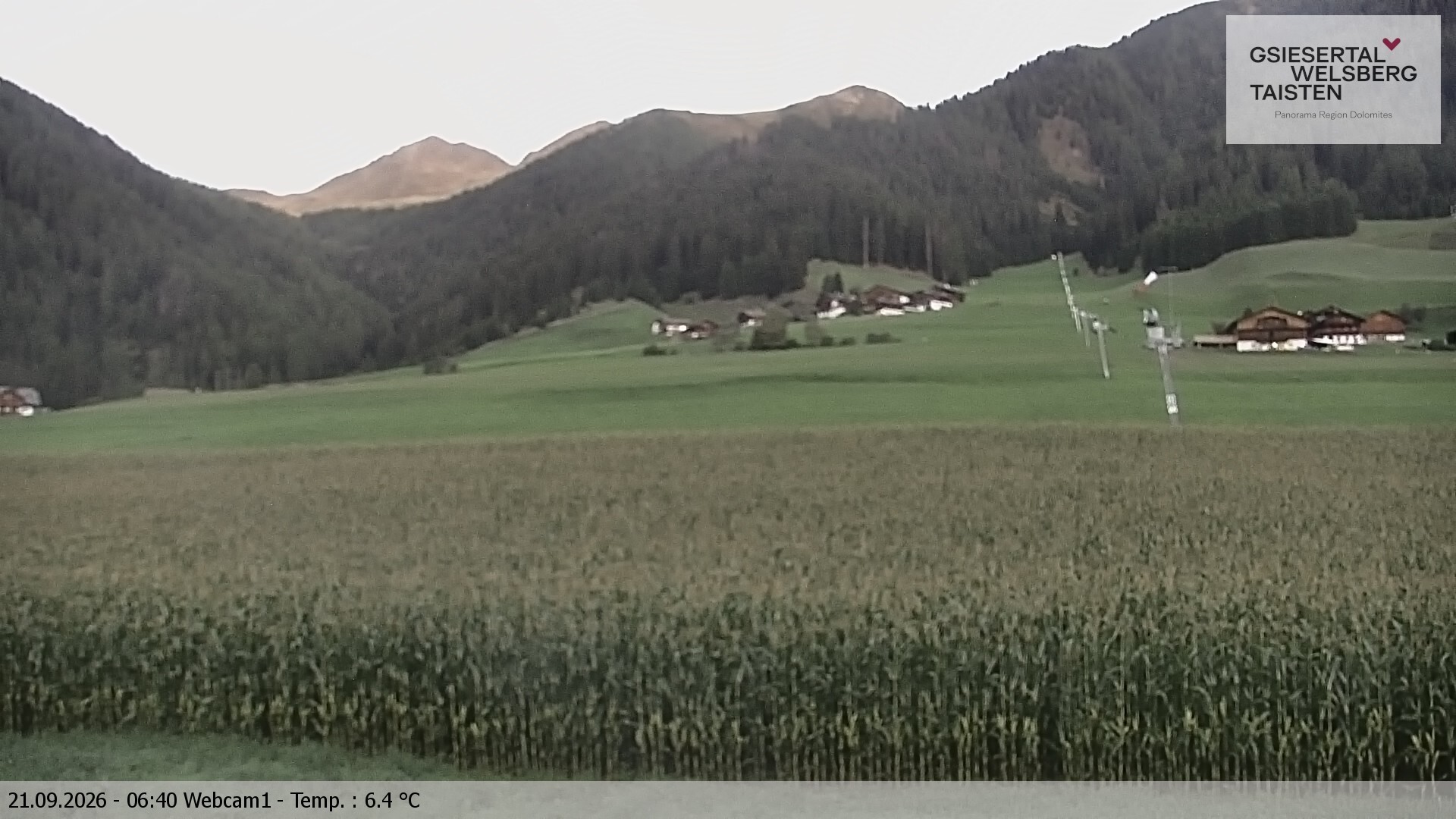 Archived image Webcam Binter – St. Magdalena, Gsiesertal (Südtirol)