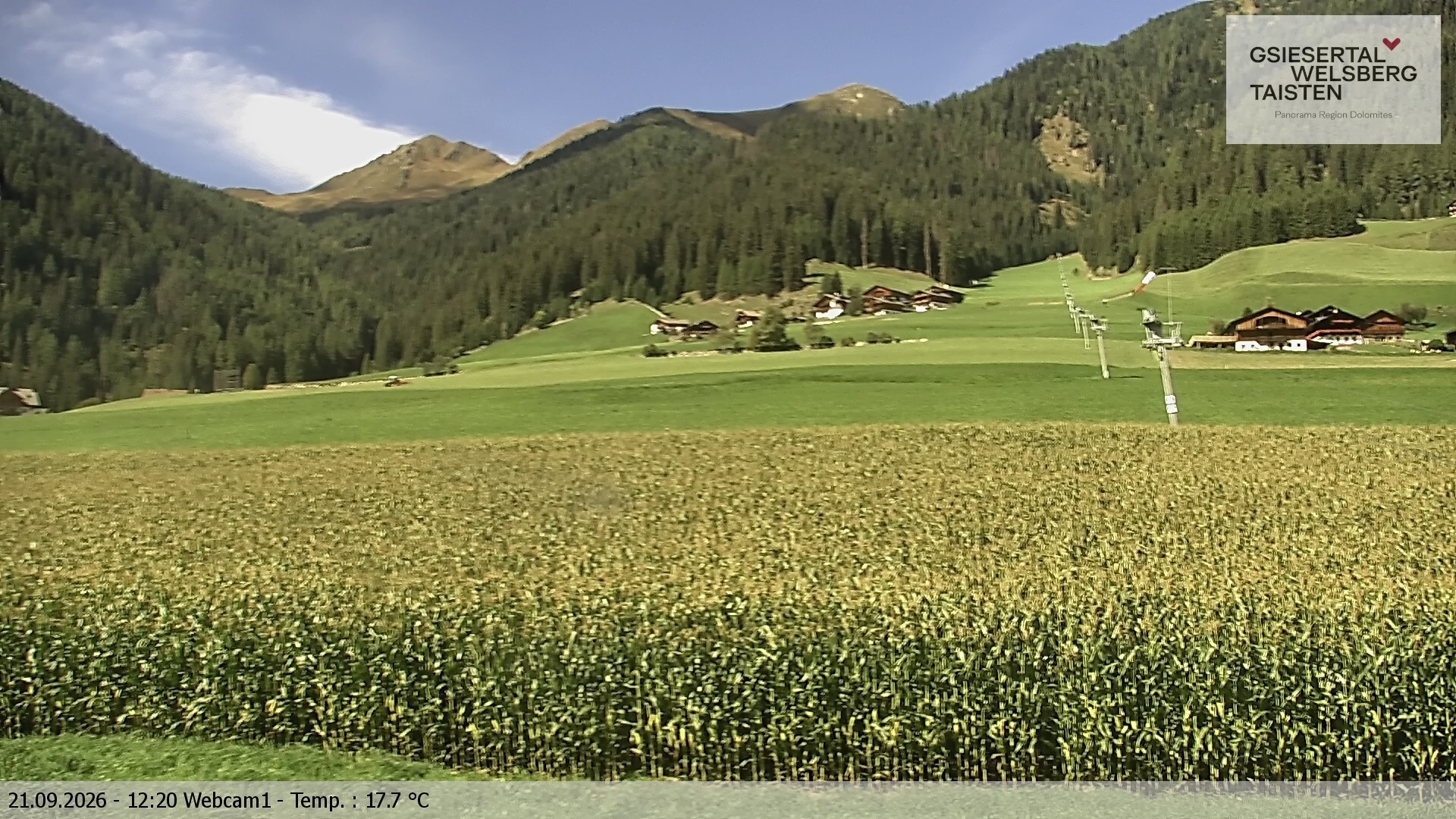 Archived image Webcam Binter – St. Magdalena, Gsiesertal (Südtirol)