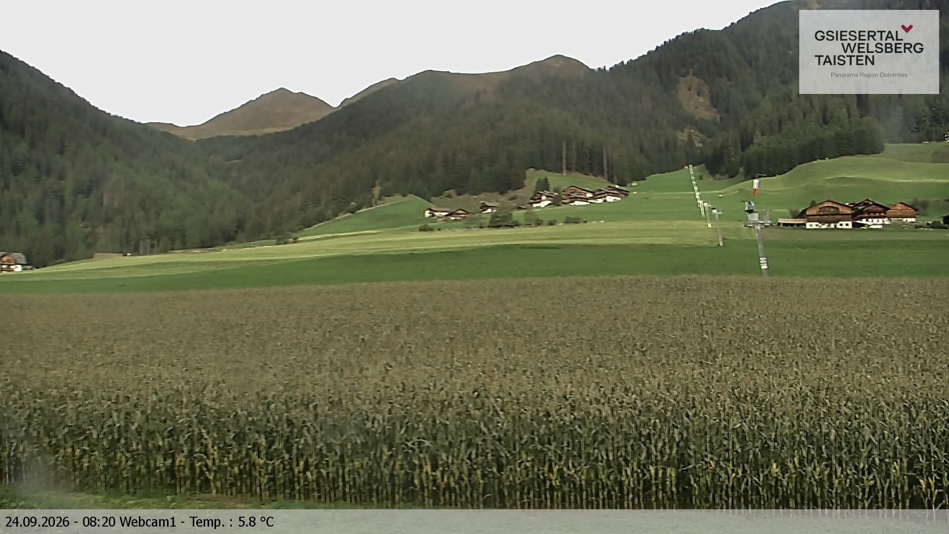 Archived image Webcam Binter – St. Magdalena, Gsiesertal (Südtirol)