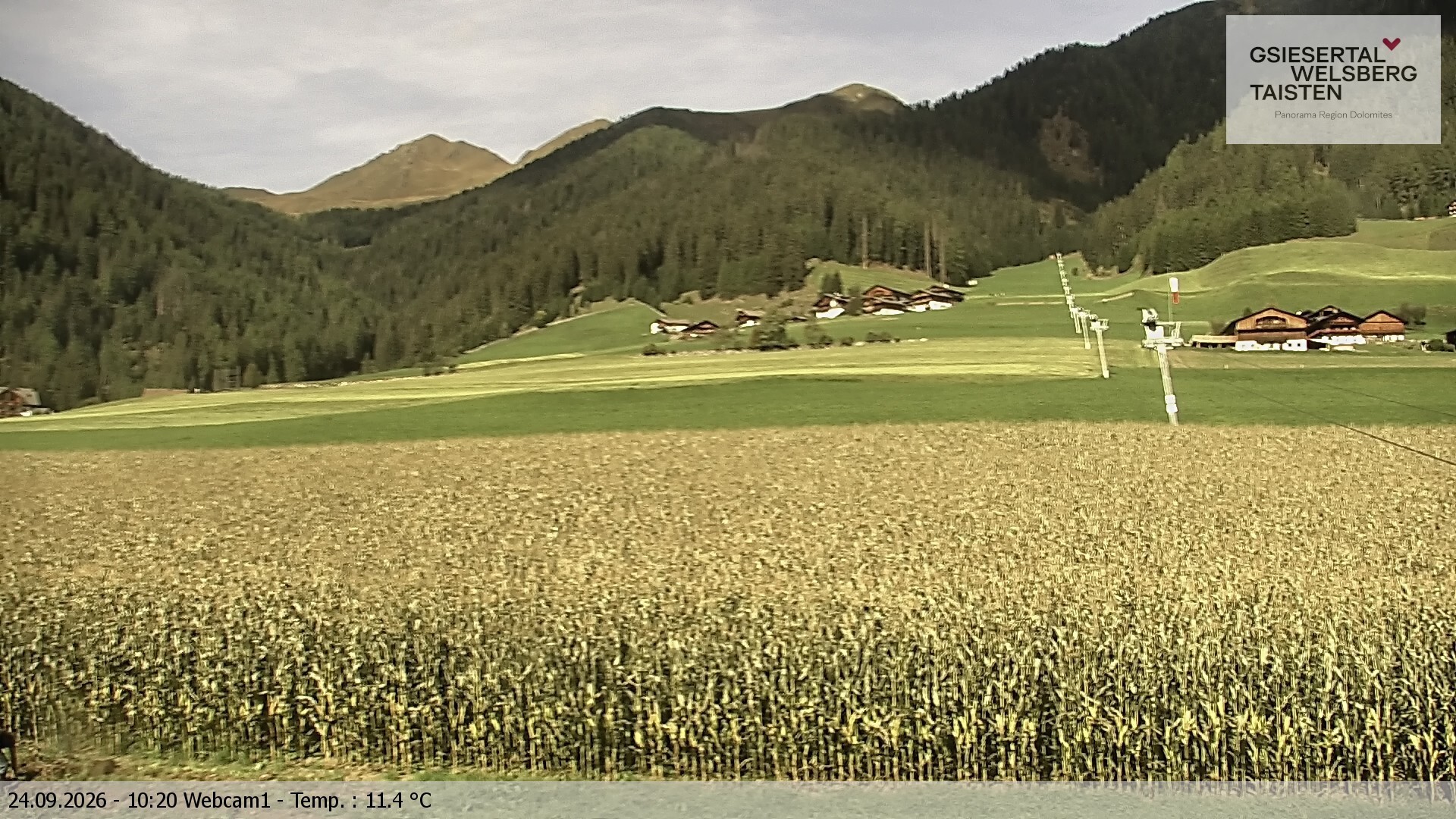 Archived image Webcam Binter – St. Magdalena, Gsiesertal (Südtirol)