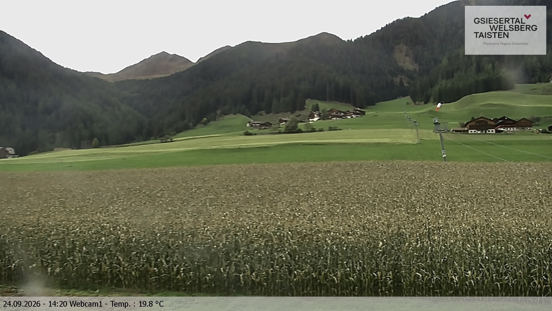 Archived image Webcam Binter – St. Magdalena, Gsiesertal (Südtirol)