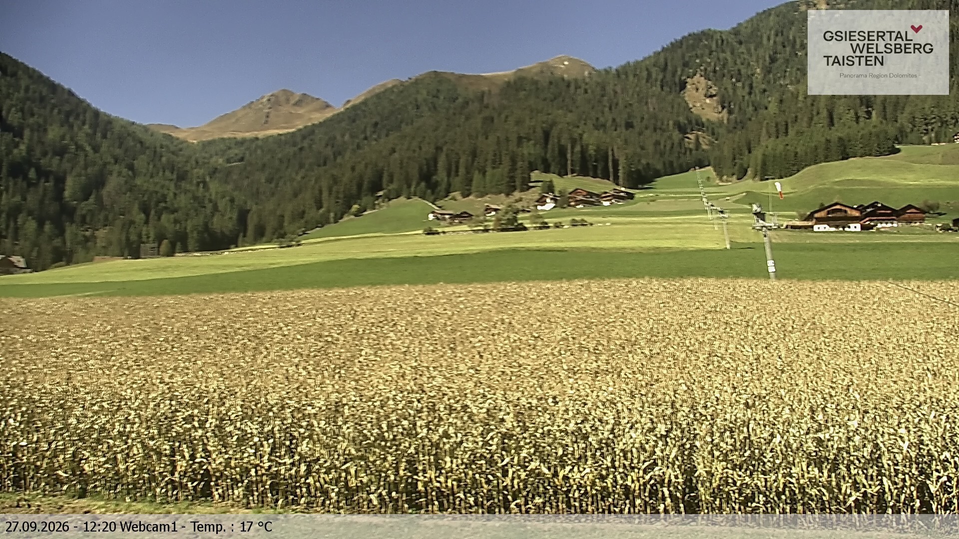 Archiv Foto Webcam Binter Höfe – St. Magdalena, Gsiesertal (Südtirol)