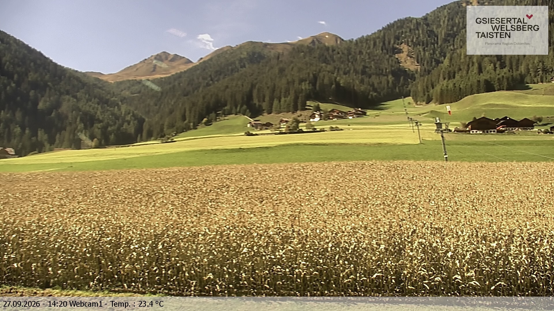 Archiv Foto Webcam Binter Höfe – St. Magdalena, Gsiesertal (Südtirol)