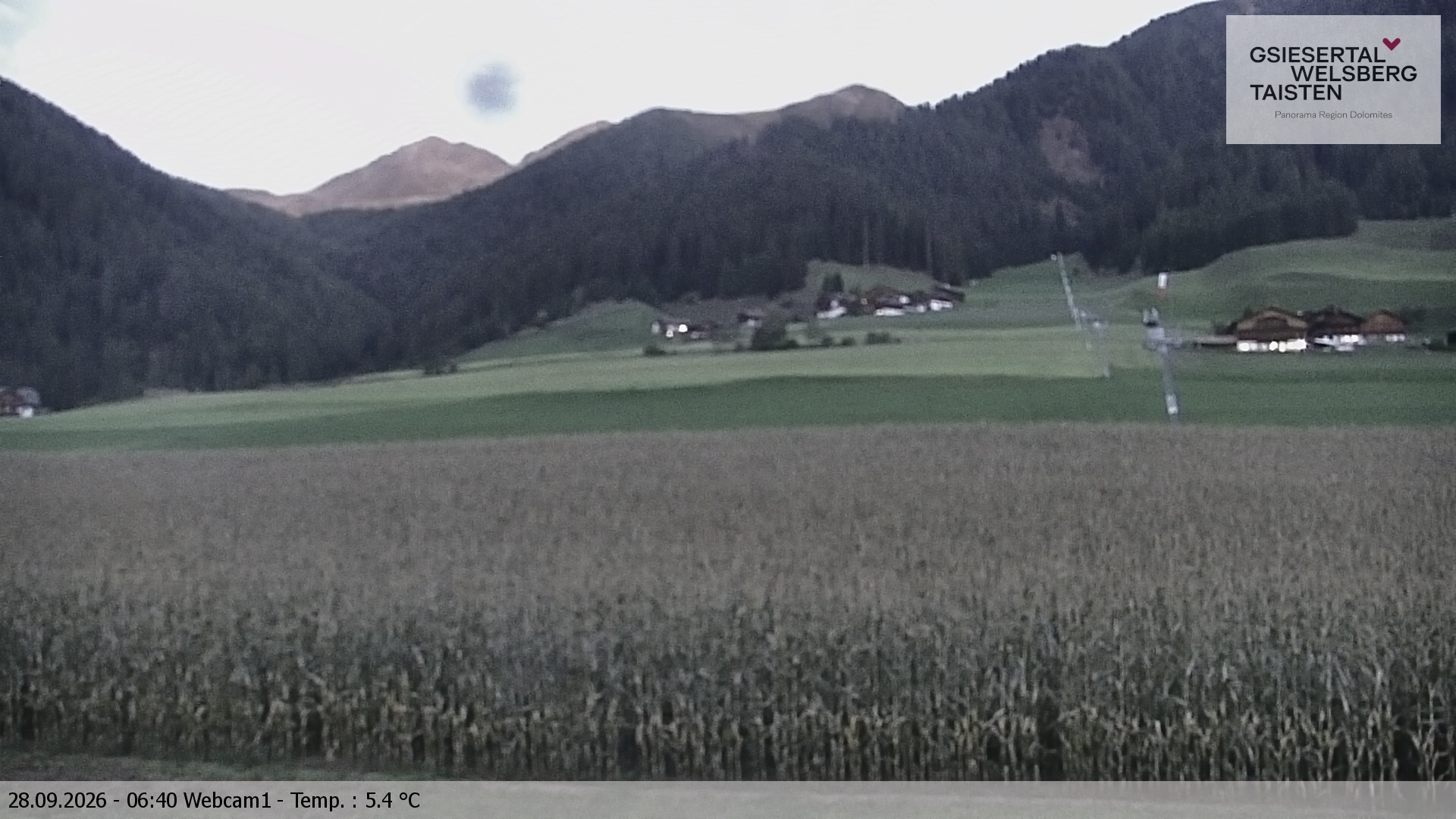 Archived image Webcam Binter – St. Magdalena, Gsiesertal (Südtirol)