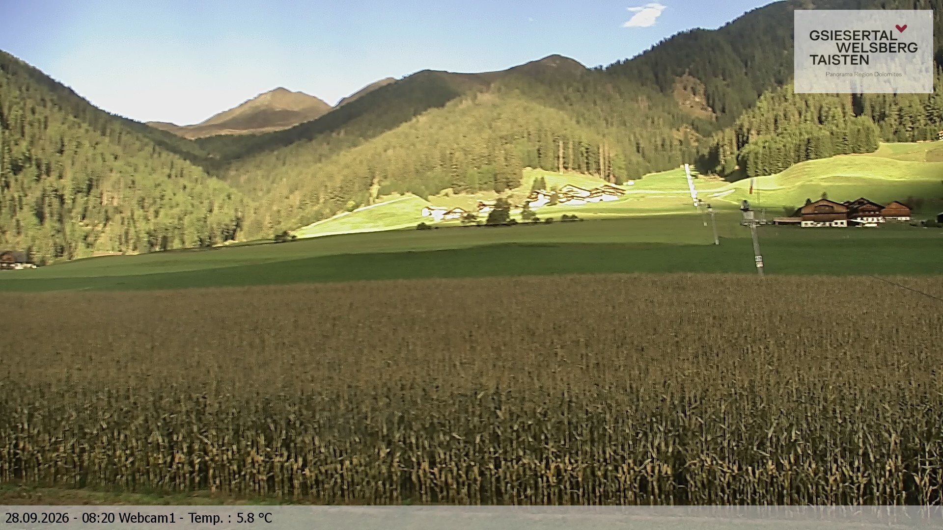 Archived image Webcam Binter – St. Magdalena, Gsiesertal (Südtirol)