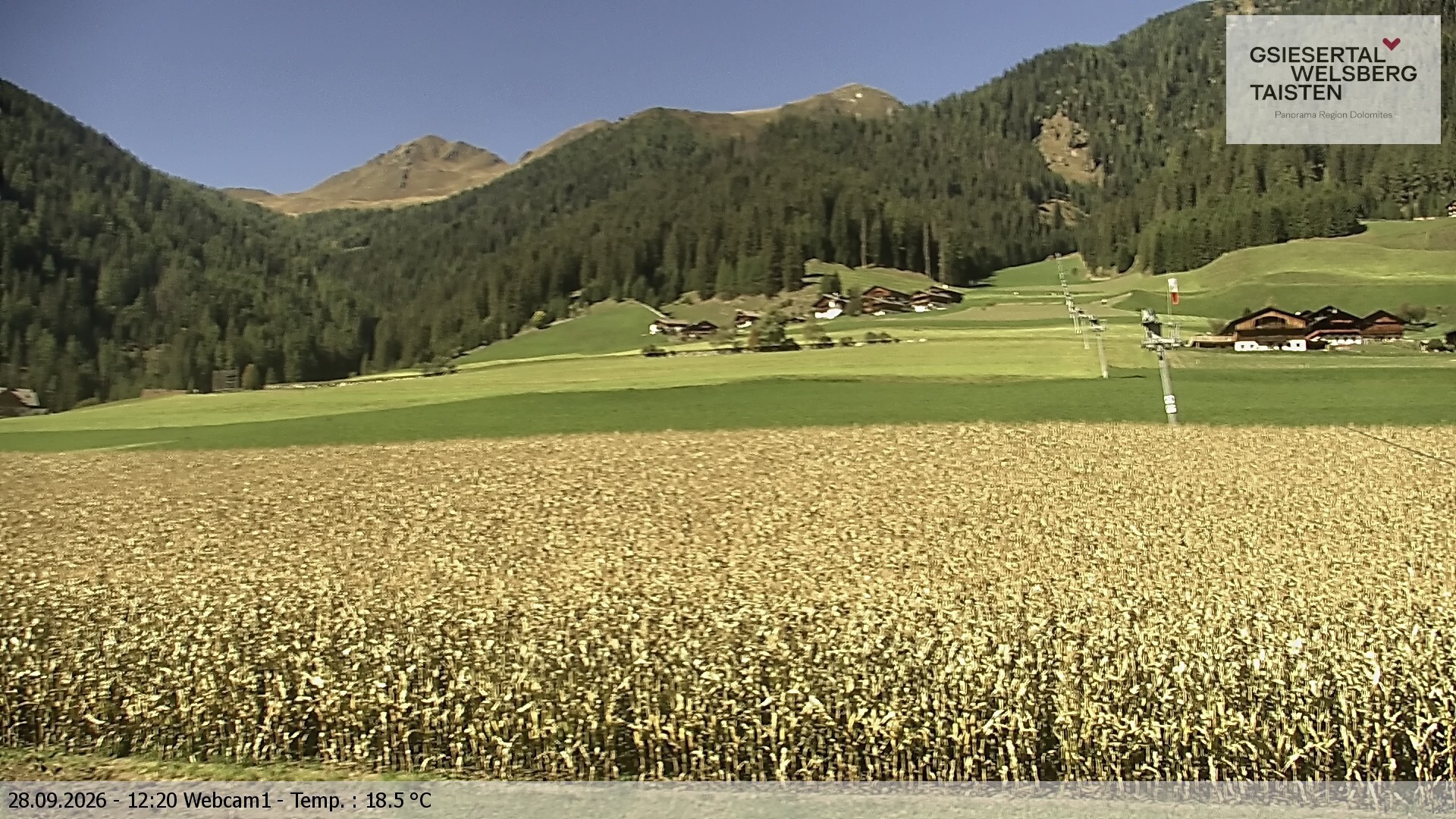 Archived image Webcam Binter – St. Magdalena, Gsiesertal (Südtirol)