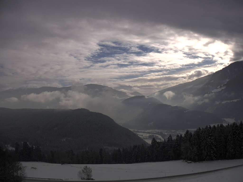 Archiv Foto Webcam Sicht vom Dorf Hofern auf Kiens im Pustertal