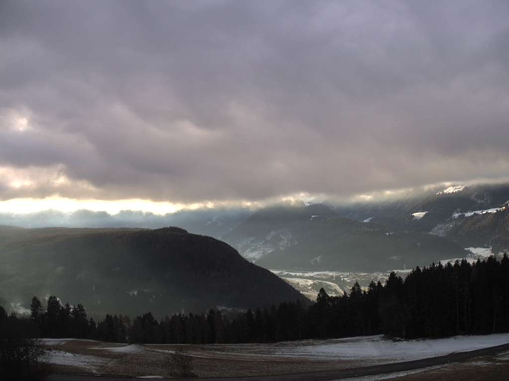 Archiv Foto Webcam Sicht vom Dorf Hofern auf Kiens im Pustertal