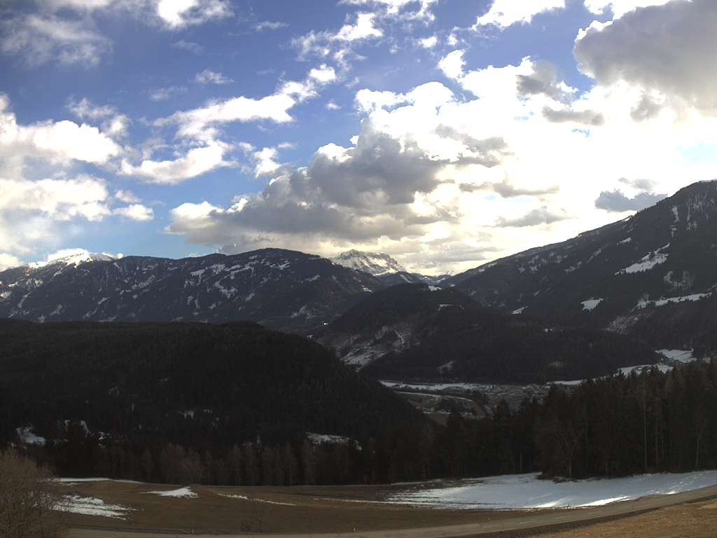 Archiv Foto Webcam Sicht vom Dorf Hofern auf Kiens im Pustertal