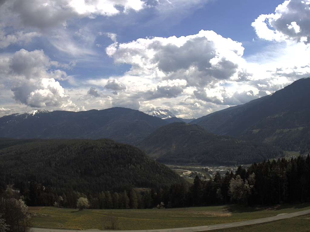 Archiv Foto Webcam Sicht vom Dorf Hofern auf Kiens im Pustertal