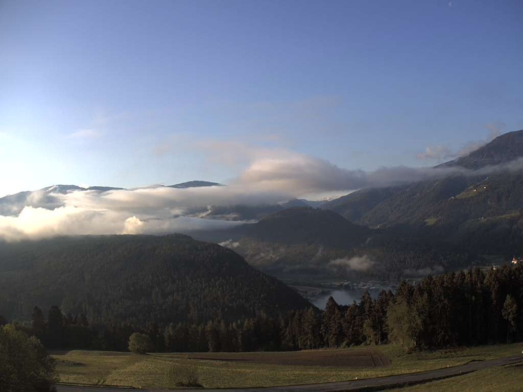 Archiv Foto Webcam Sicht vom Dorf Hofern auf Kiens im Pustertal