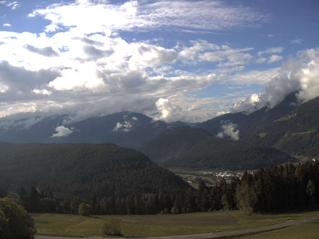 Archiv Foto Webcam Sicht vom Dorf Hofern auf Kiens im Pustertal