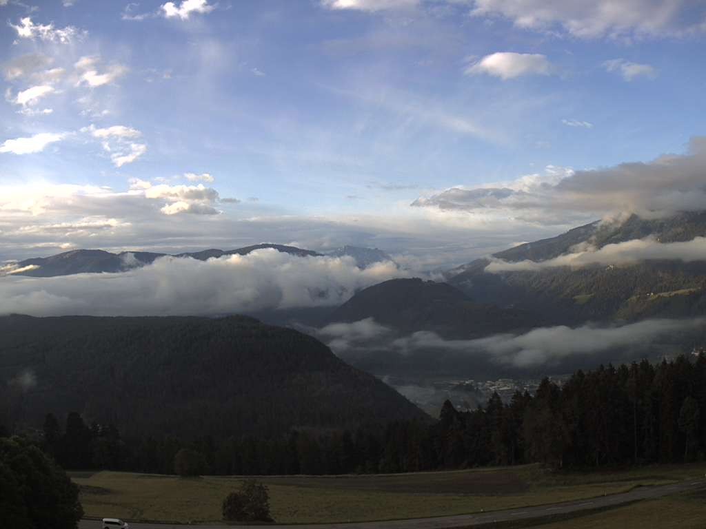 Archiv Foto Webcam Sicht vom Dorf Hofern auf Kiens im Pustertal