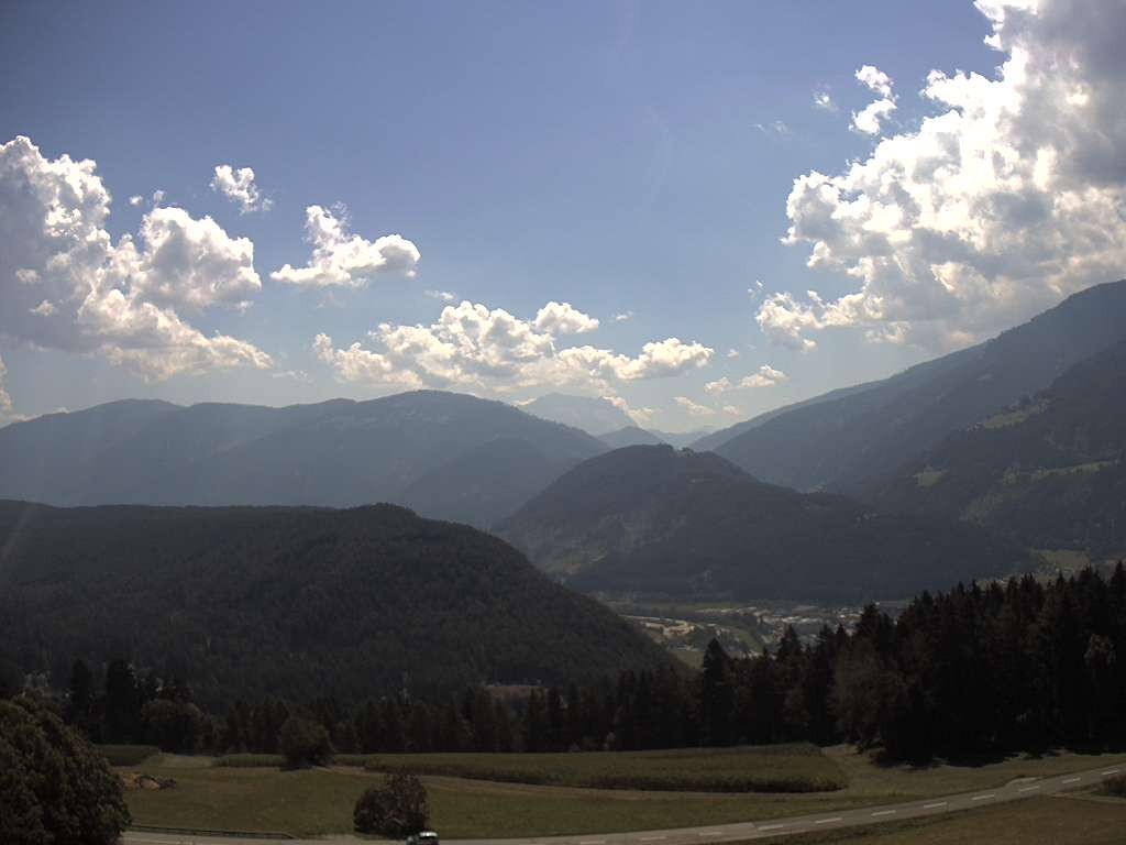 Archiv Foto Webcam Sicht vom Dorf Hofern auf Kiens im Pustertal