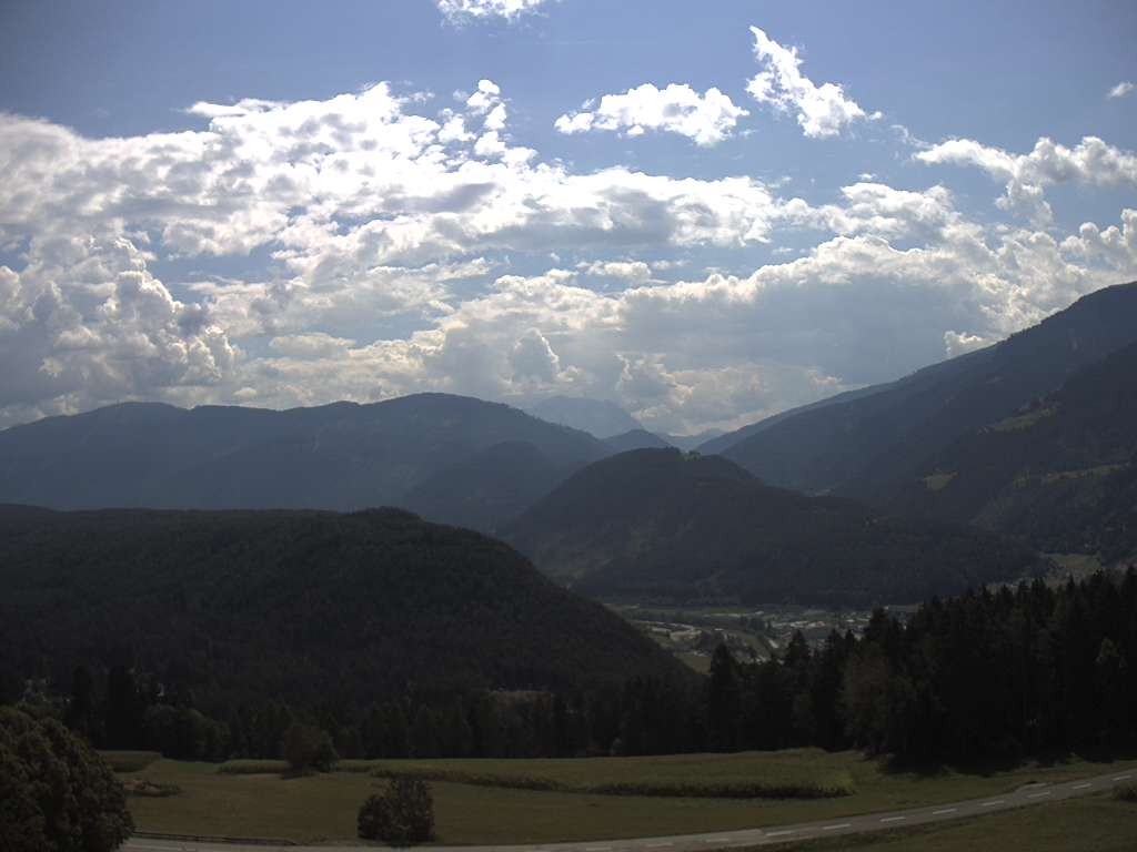Archiv Foto Webcam Sicht vom Dorf Hofern auf Kiens im Pustertal