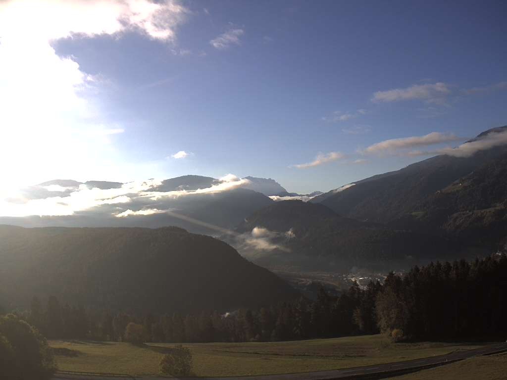 Archiv Foto Webcam Sicht vom Dorf Hofern auf Kiens im Pustertal