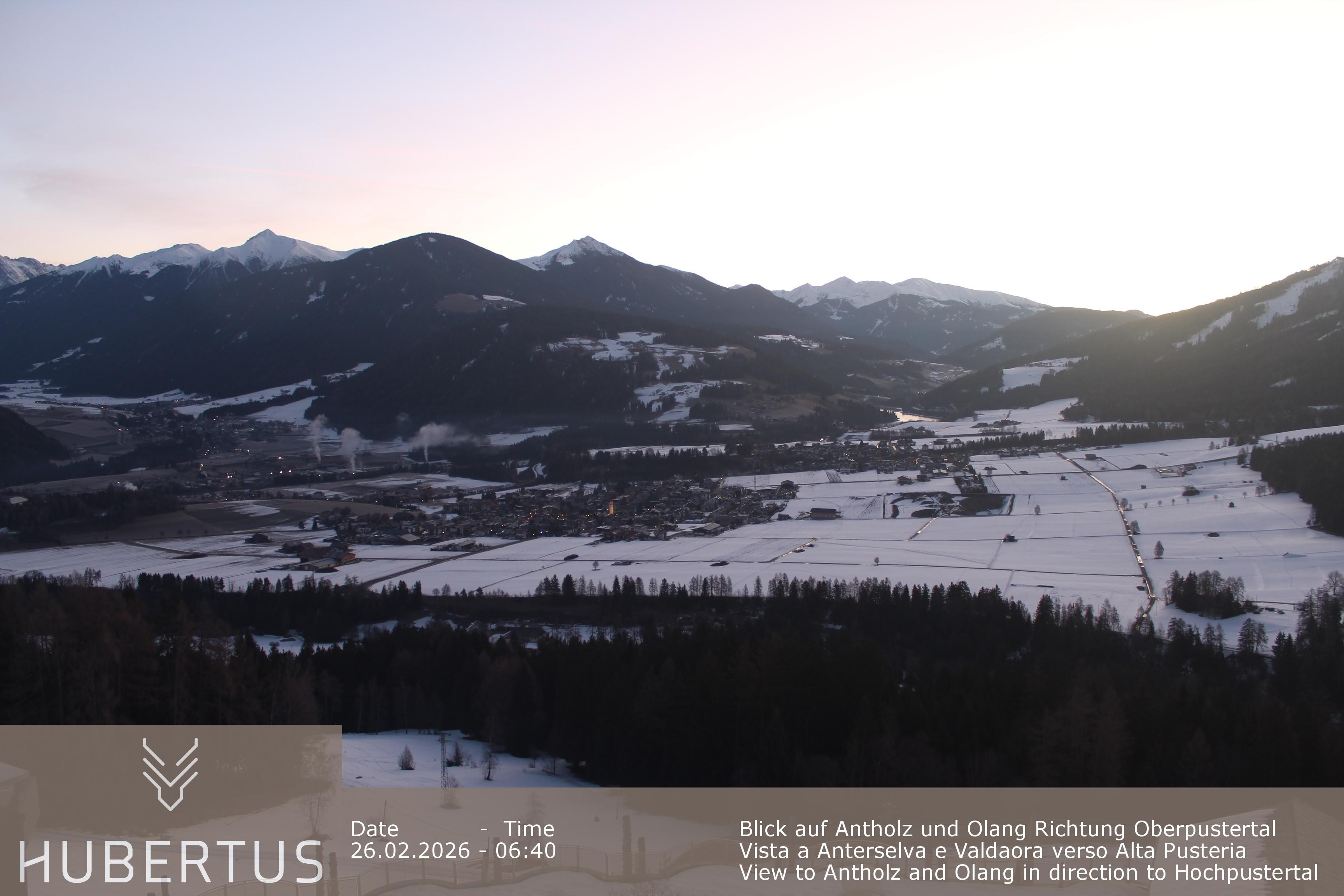 Archived image Webcam Olang in South Tyrol – Hotel Hubertus