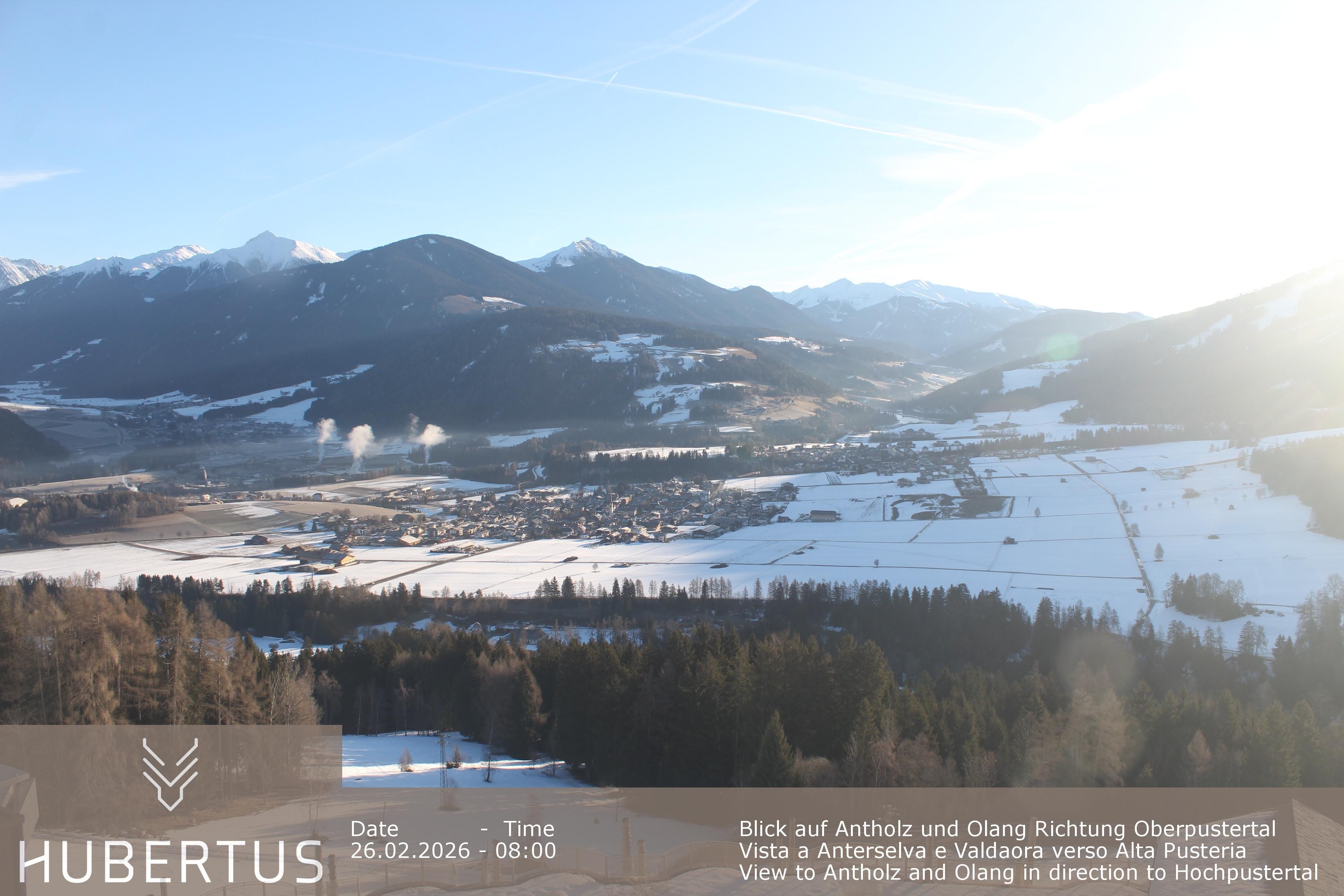 Archived image Webcam Olang in South Tyrol – Hotel Hubertus