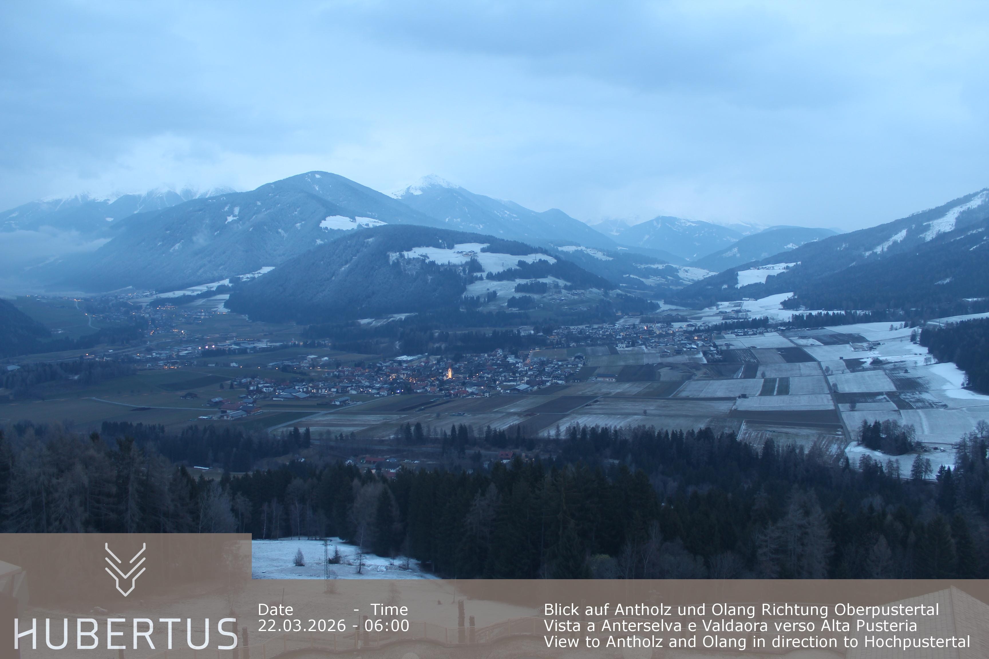 Archived image Webcam Olang in South Tyrol – Hotel Hubertus