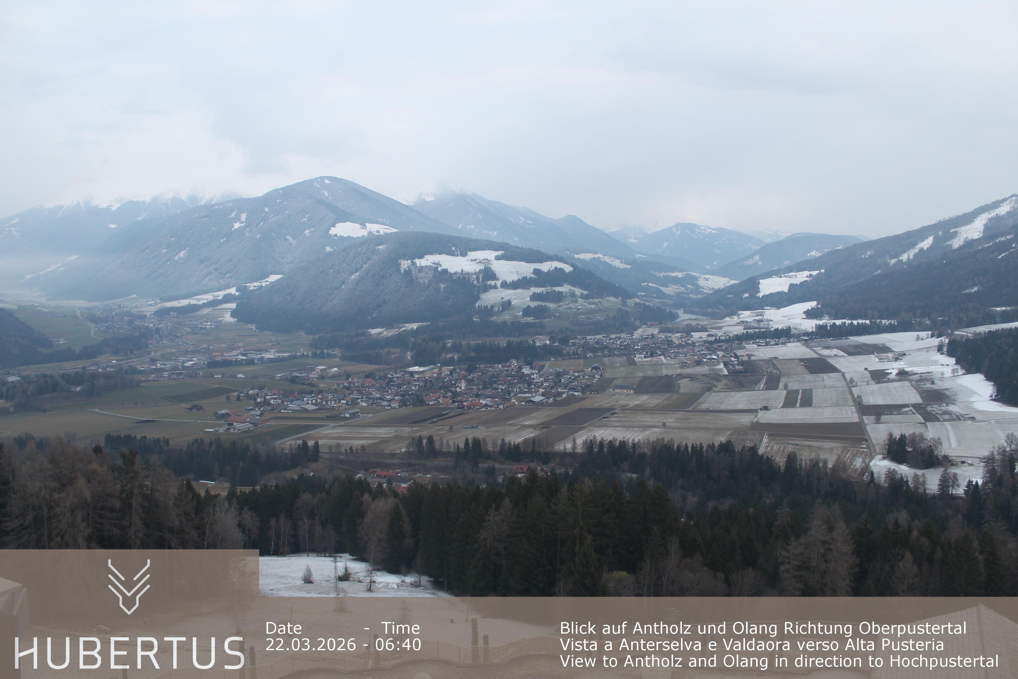 Archived image Webcam Olang in South Tyrol – Hotel Hubertus