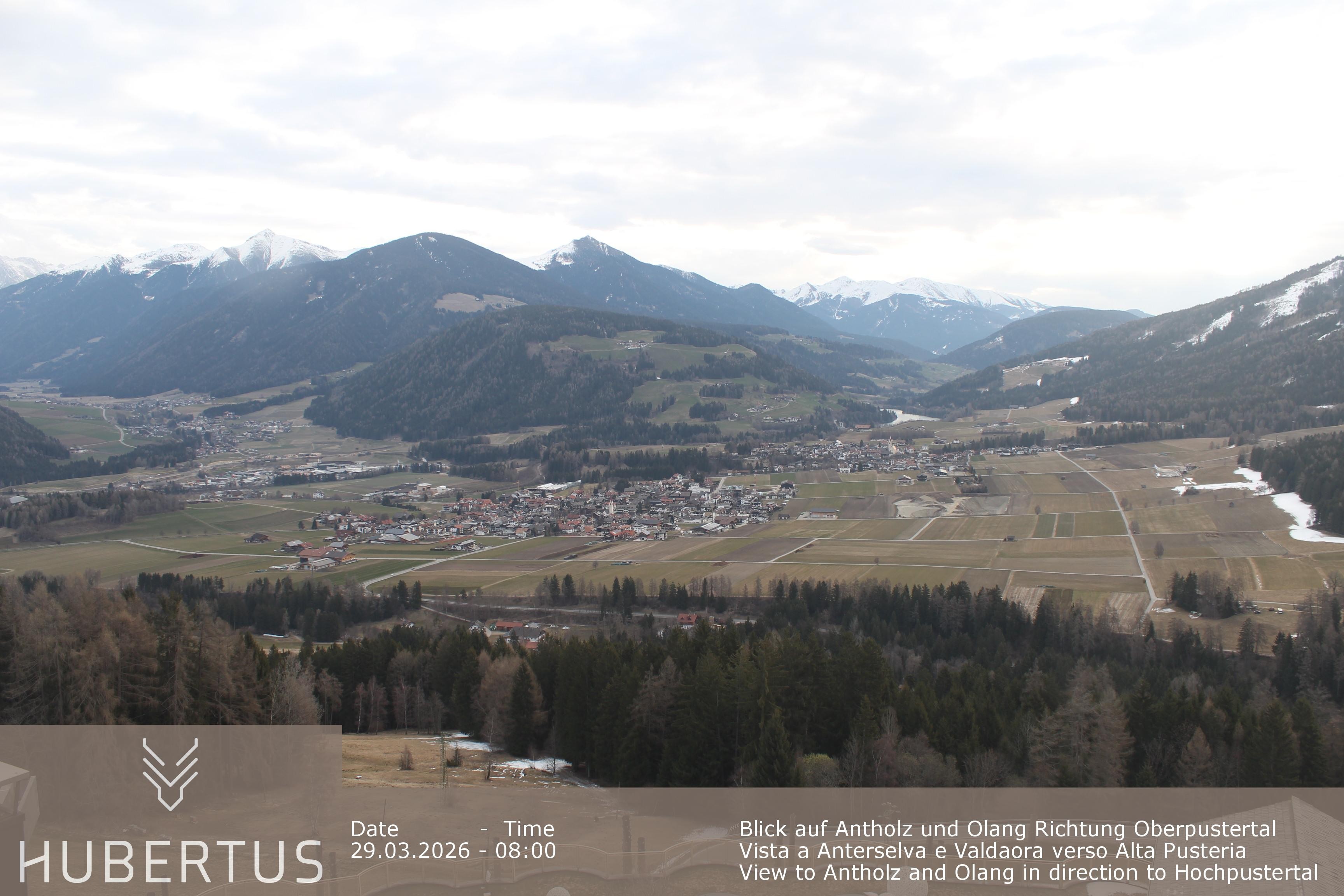 Archived image Webcam Olang in South Tyrol – Hotel Hubertus