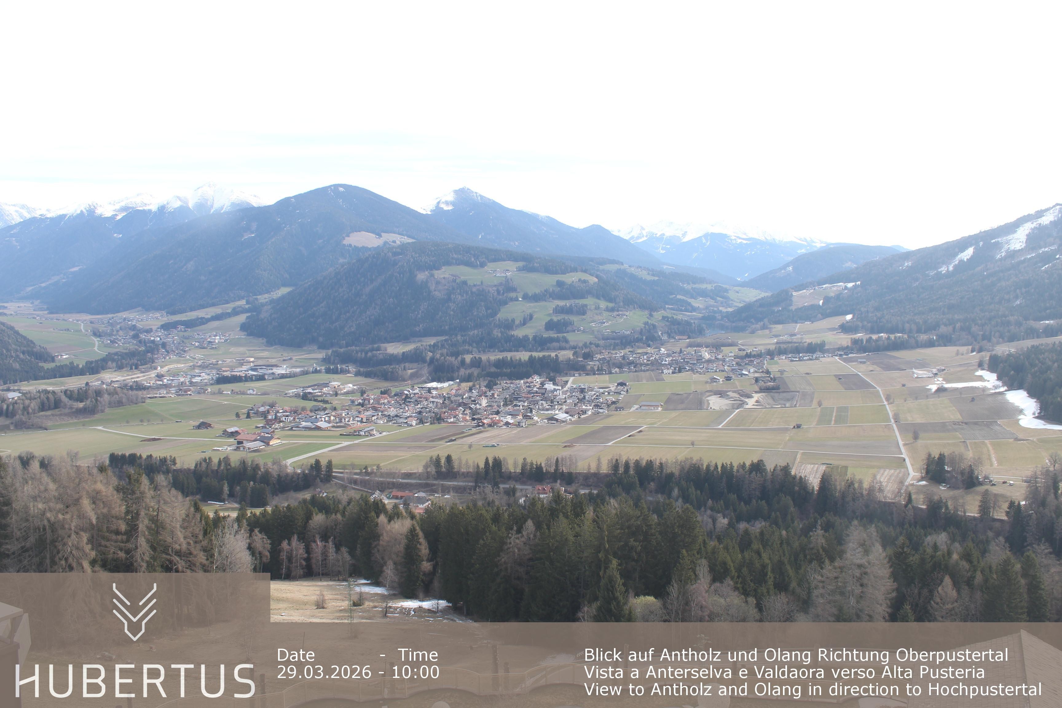 Archived image Webcam Olang in South Tyrol – Hotel Hubertus