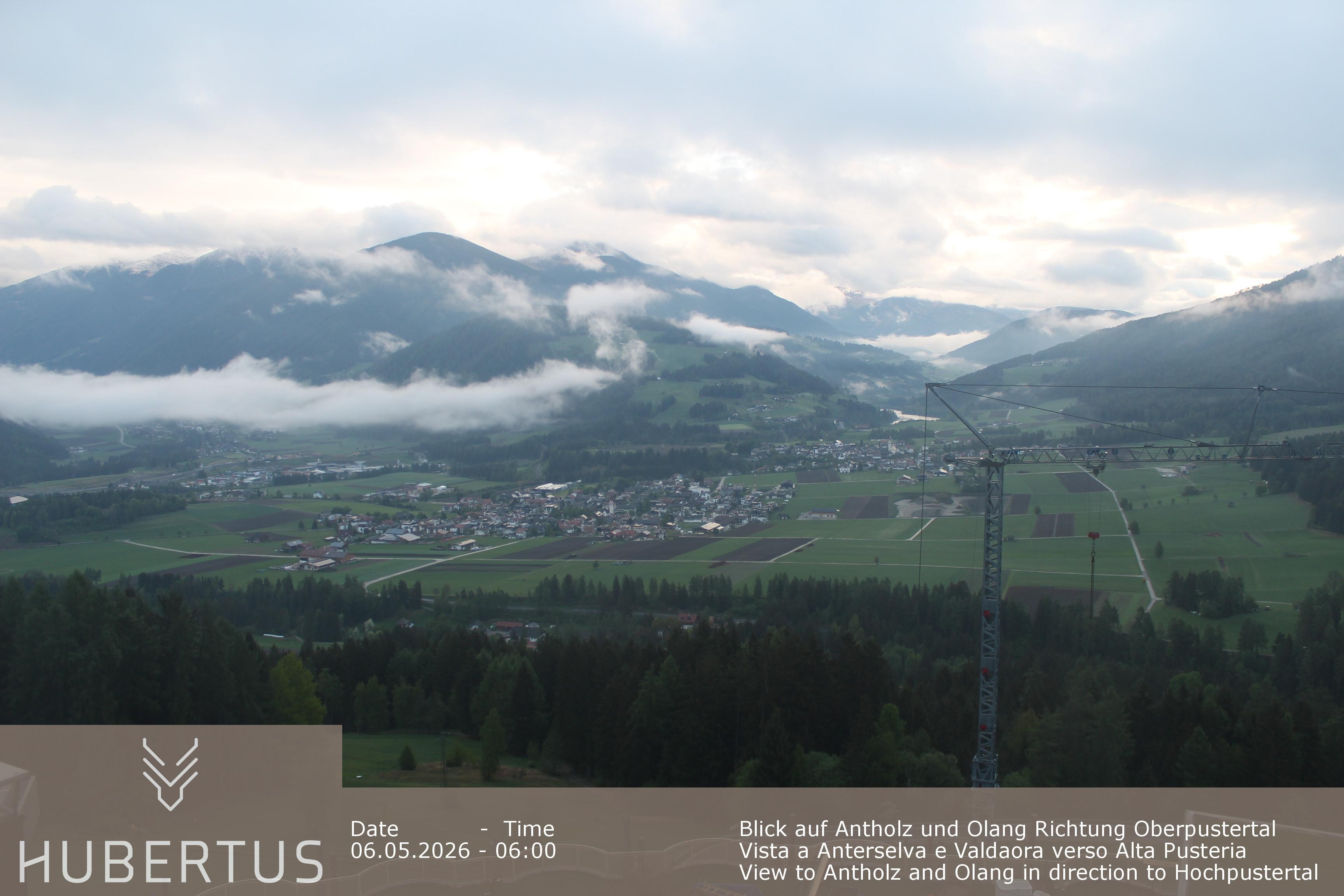 Archived image Webcam Olang in South Tyrol – Hotel Hubertus