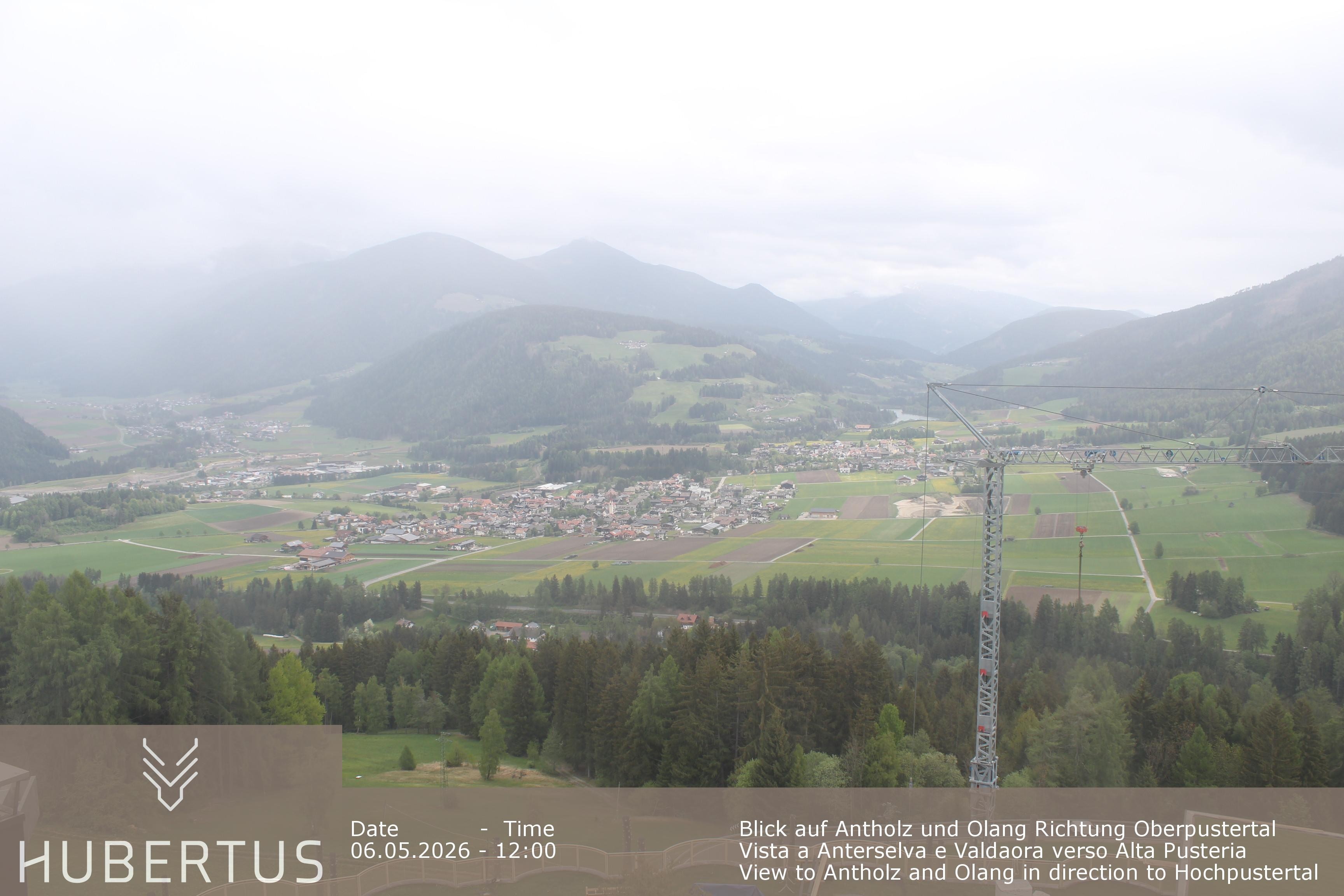 Archived image Webcam Olang in South Tyrol – Hotel Hubertus