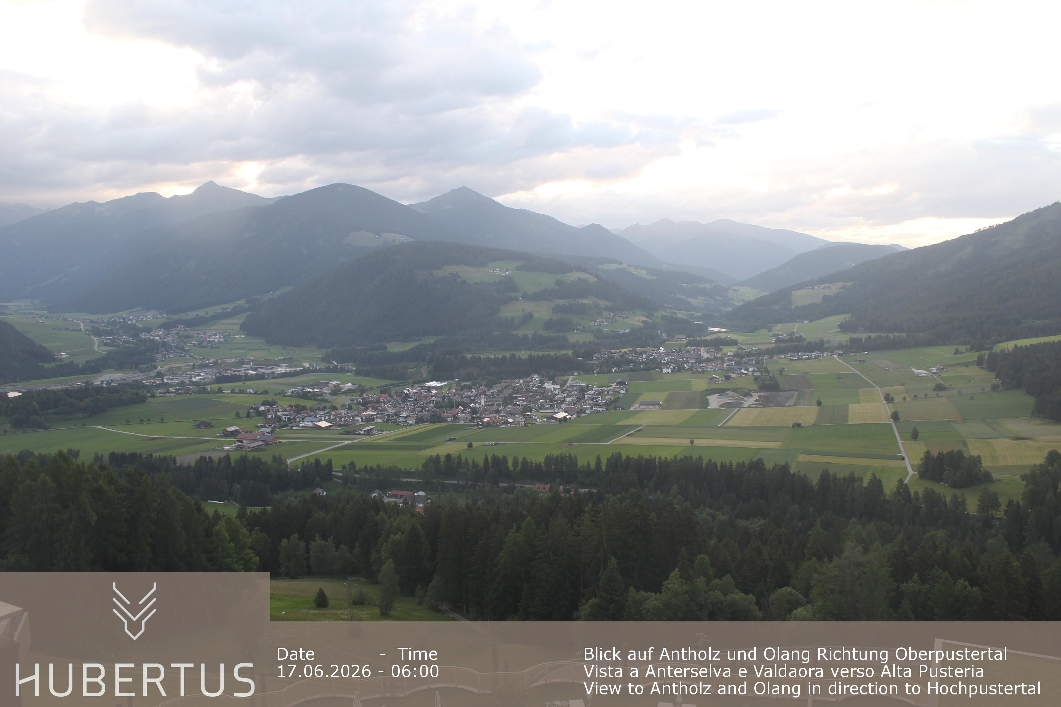 Archived image Webcam Olang in South Tyrol – Hotel Hubertus