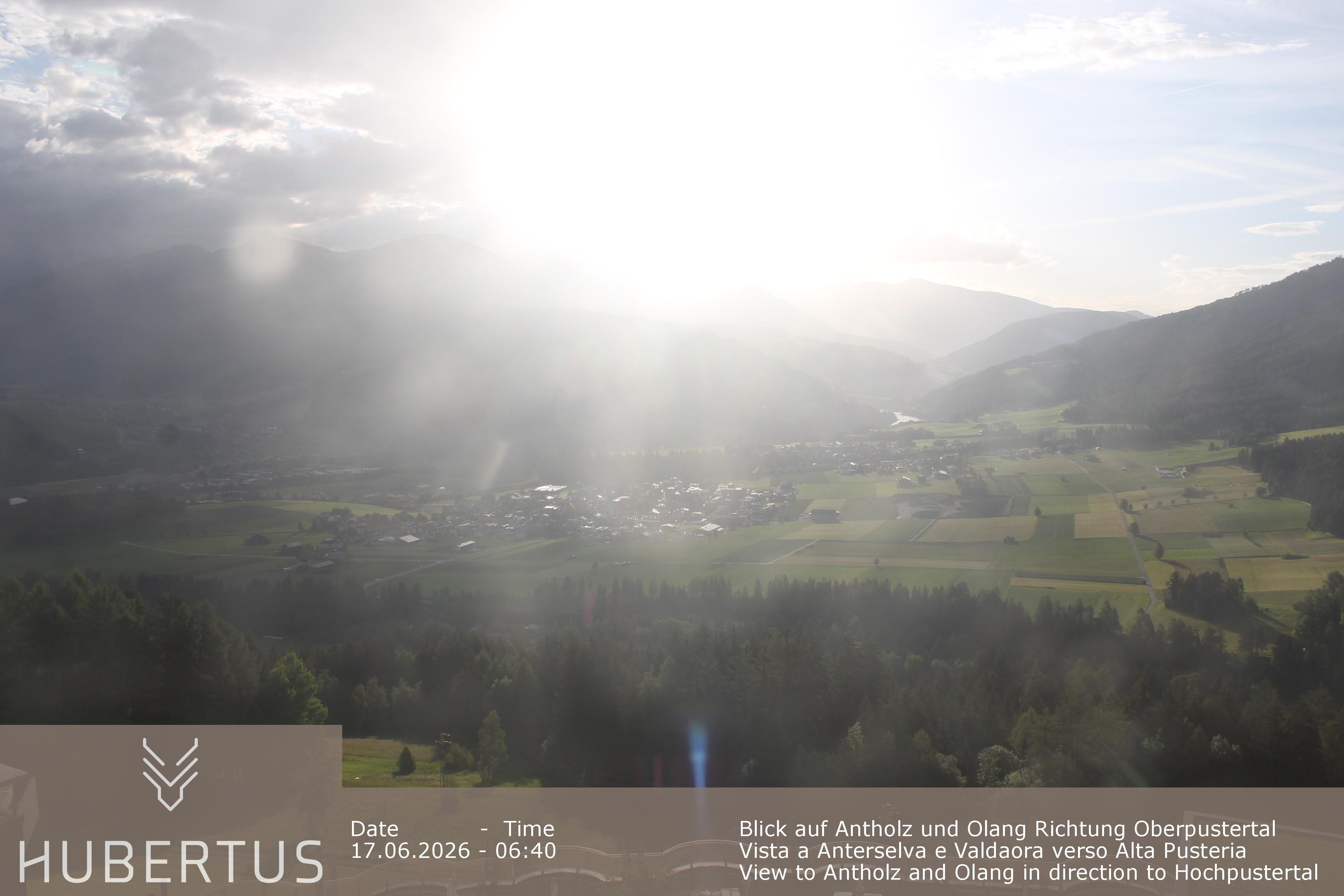 Archived image Webcam Olang in South Tyrol – Hotel Hubertus