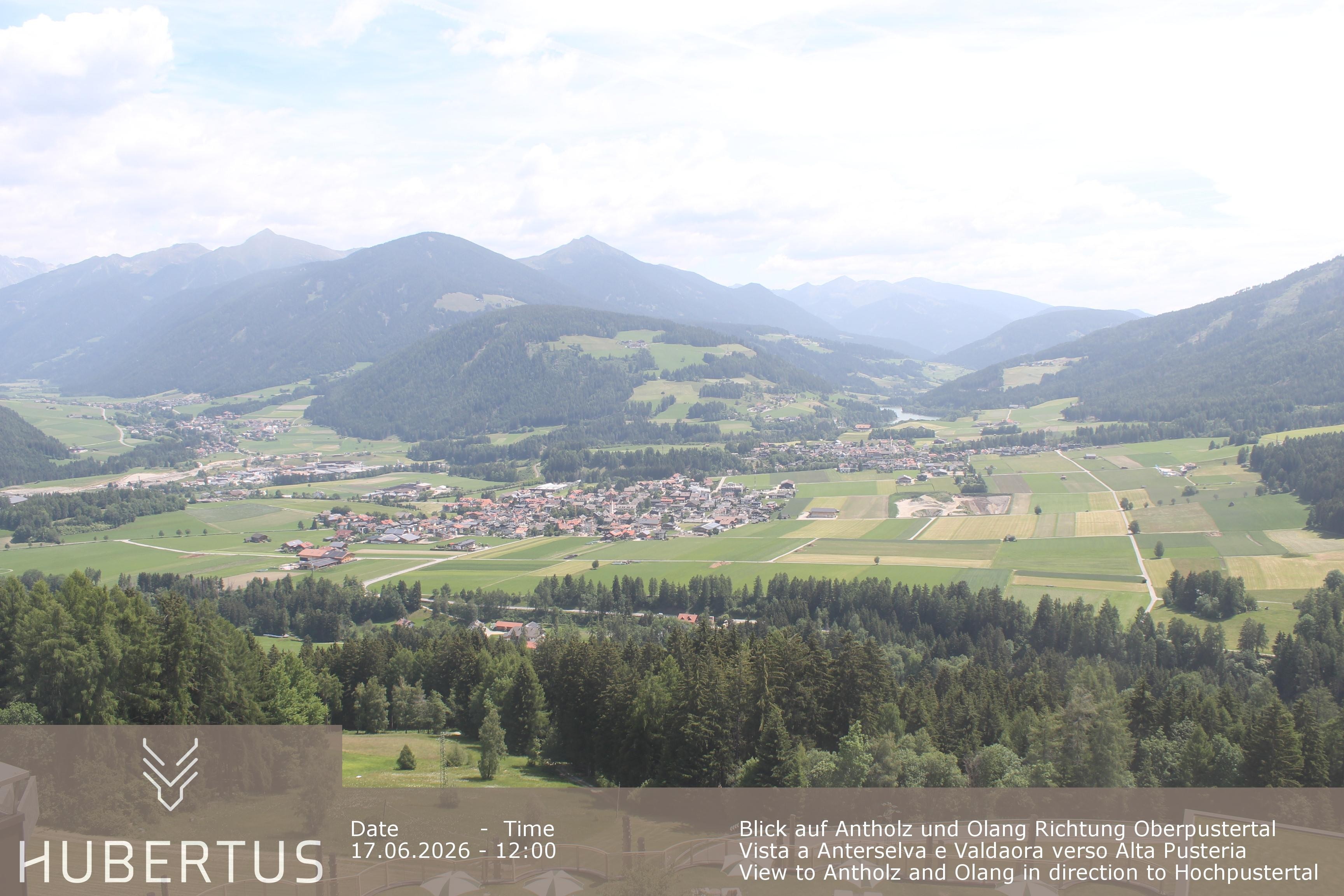 Archived image Webcam Olang in South Tyrol – Hotel Hubertus