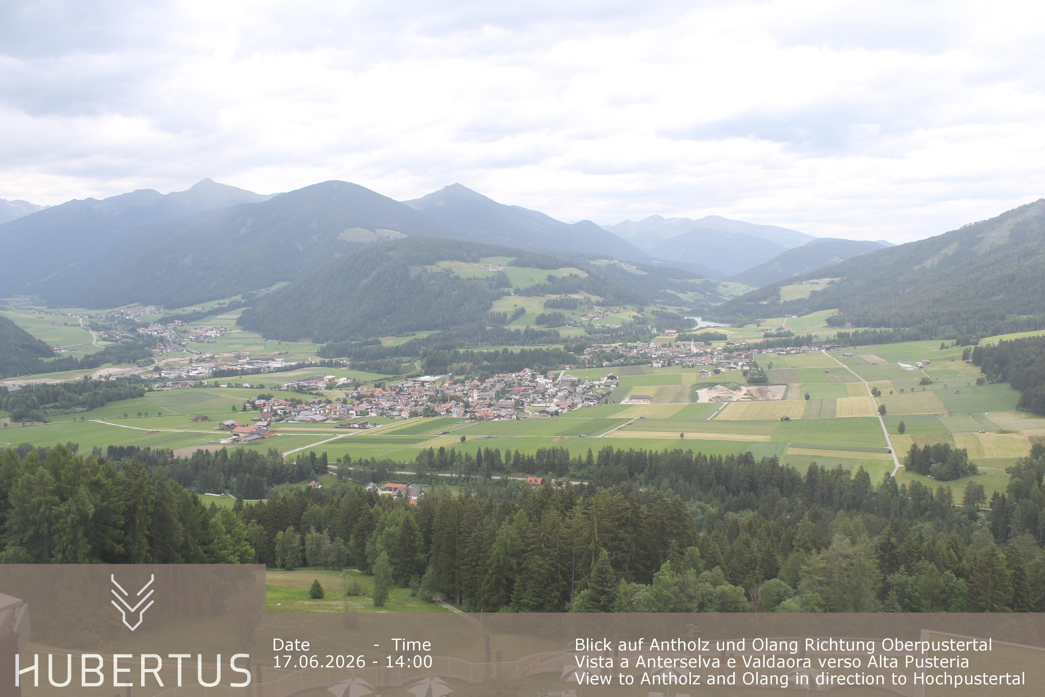 Archived image Webcam Olang in South Tyrol – Hotel Hubertus