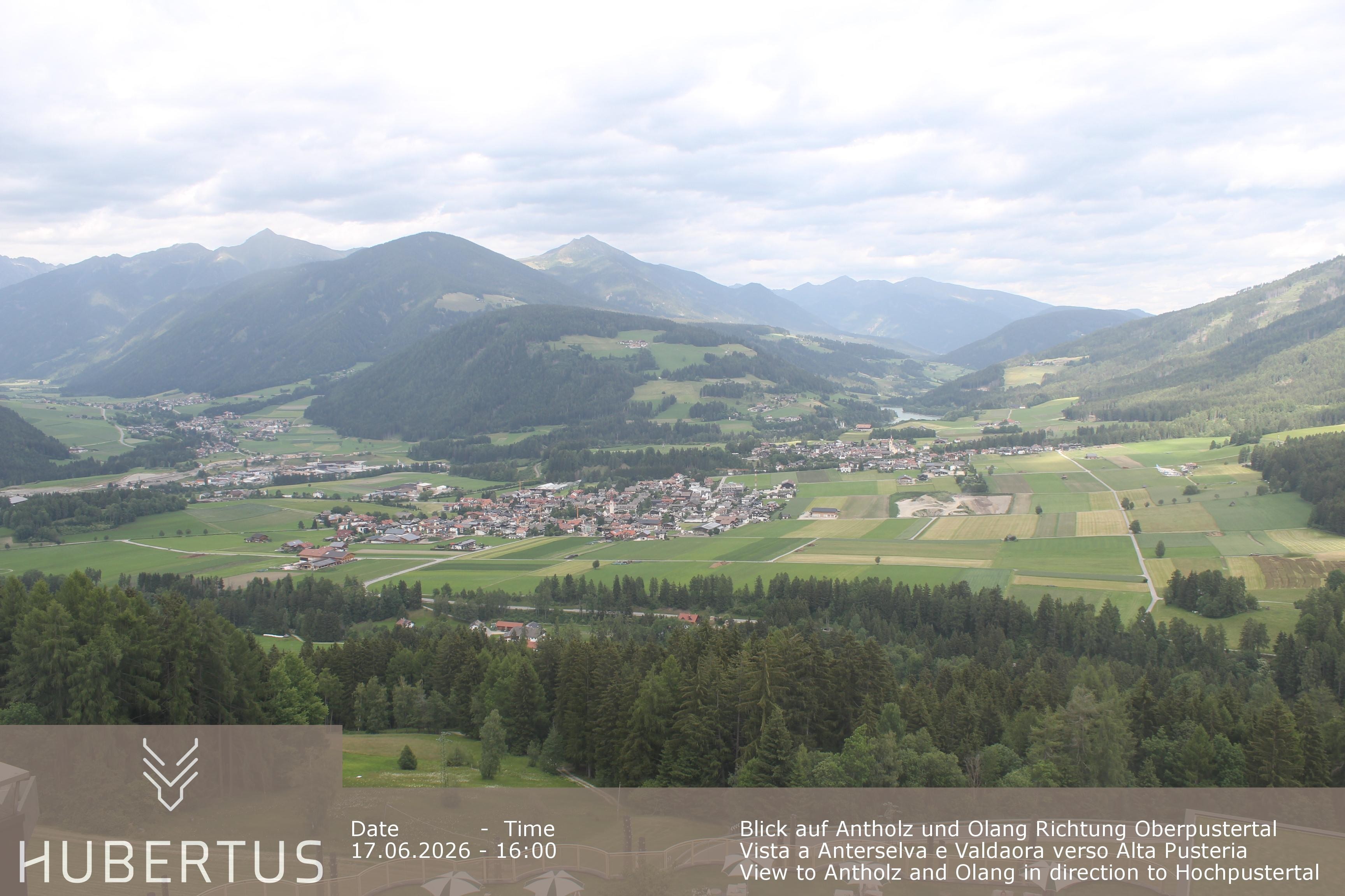 Archived image Webcam Olang in South Tyrol – Hotel Hubertus