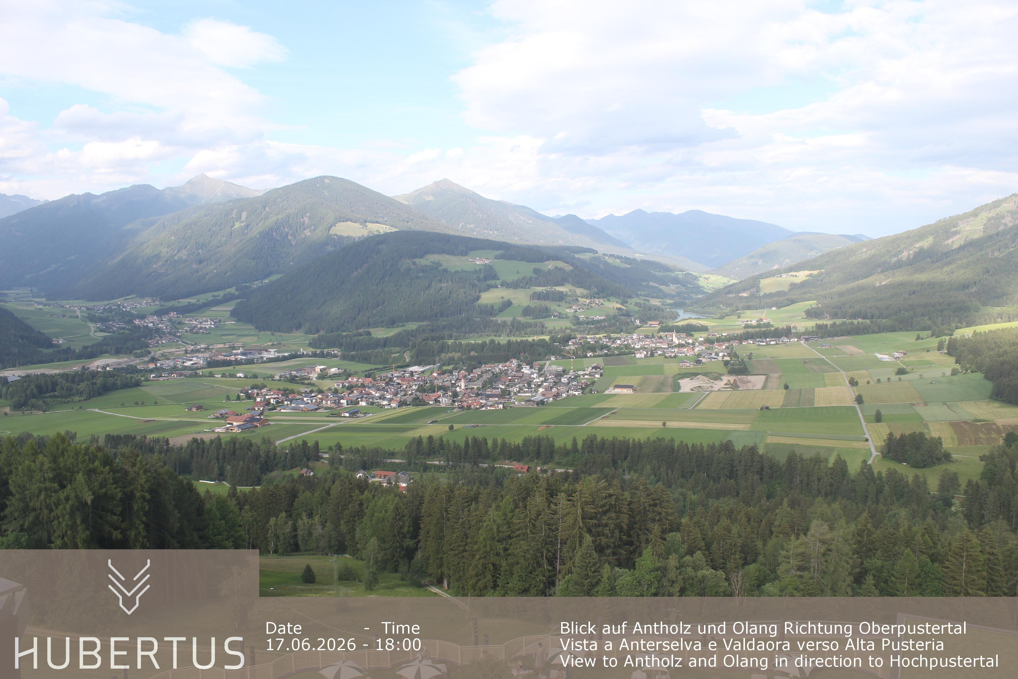 Archived image Webcam Olang in South Tyrol – Hotel Hubertus