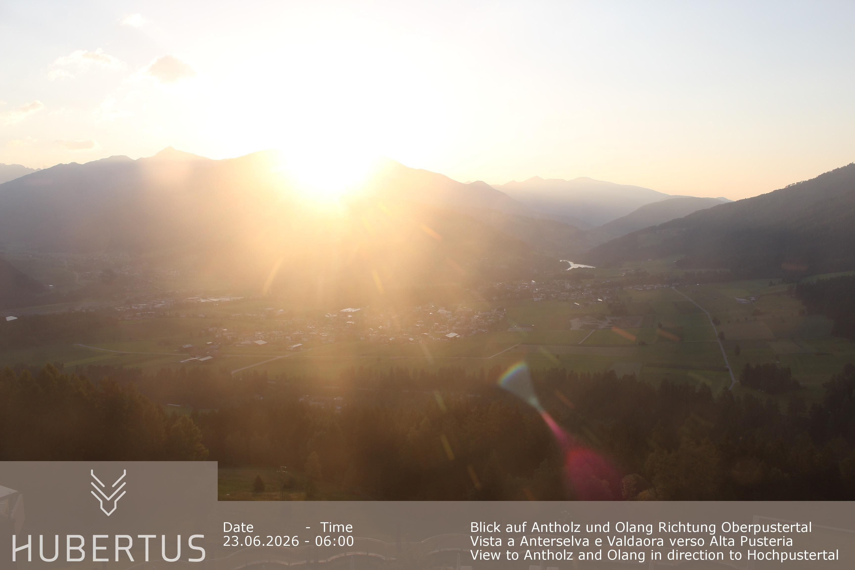 Archived image Webcam Olang in South Tyrol – Hotel Hubertus