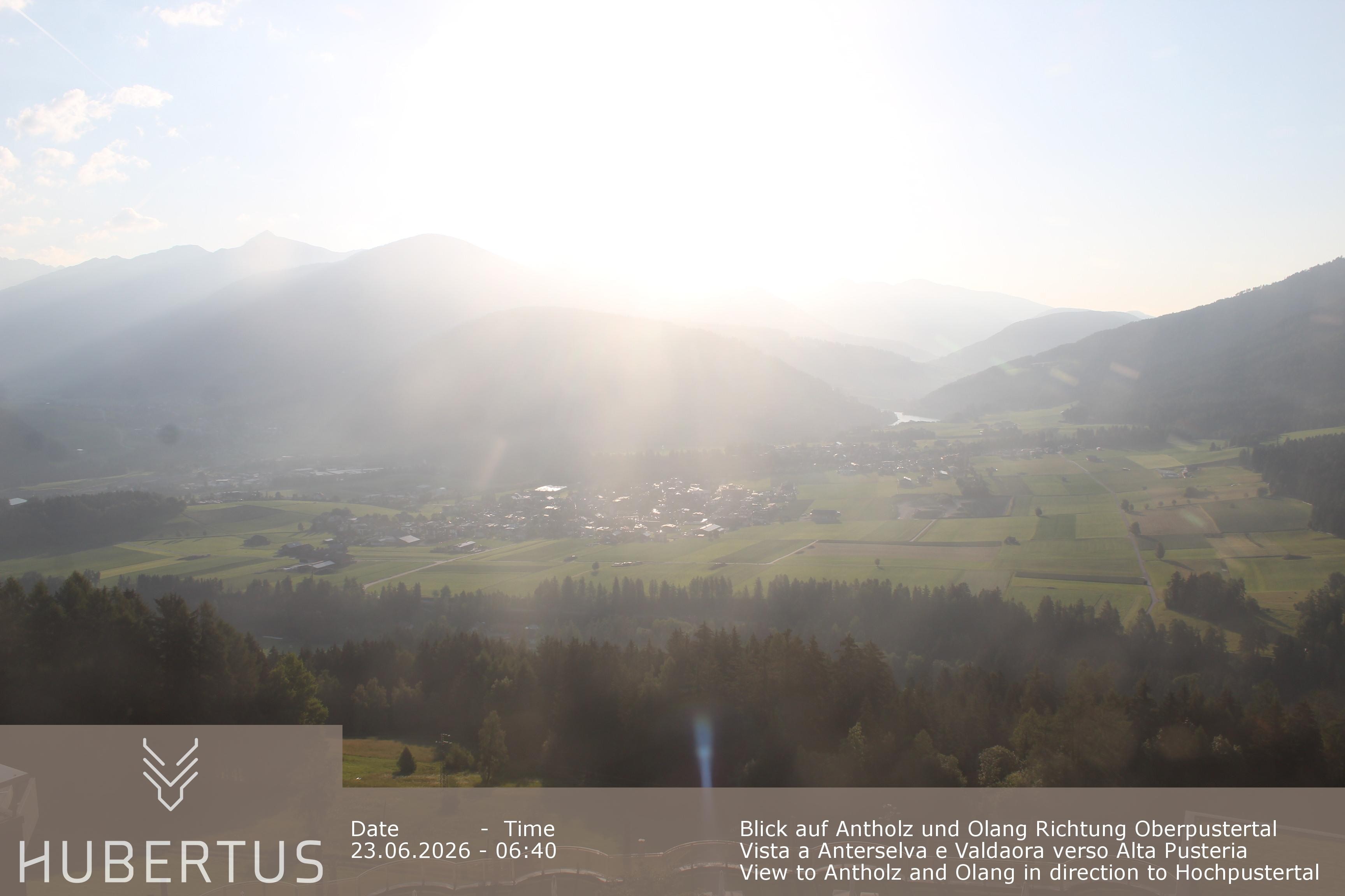 Archived image Webcam Olang in South Tyrol – Hotel Hubertus