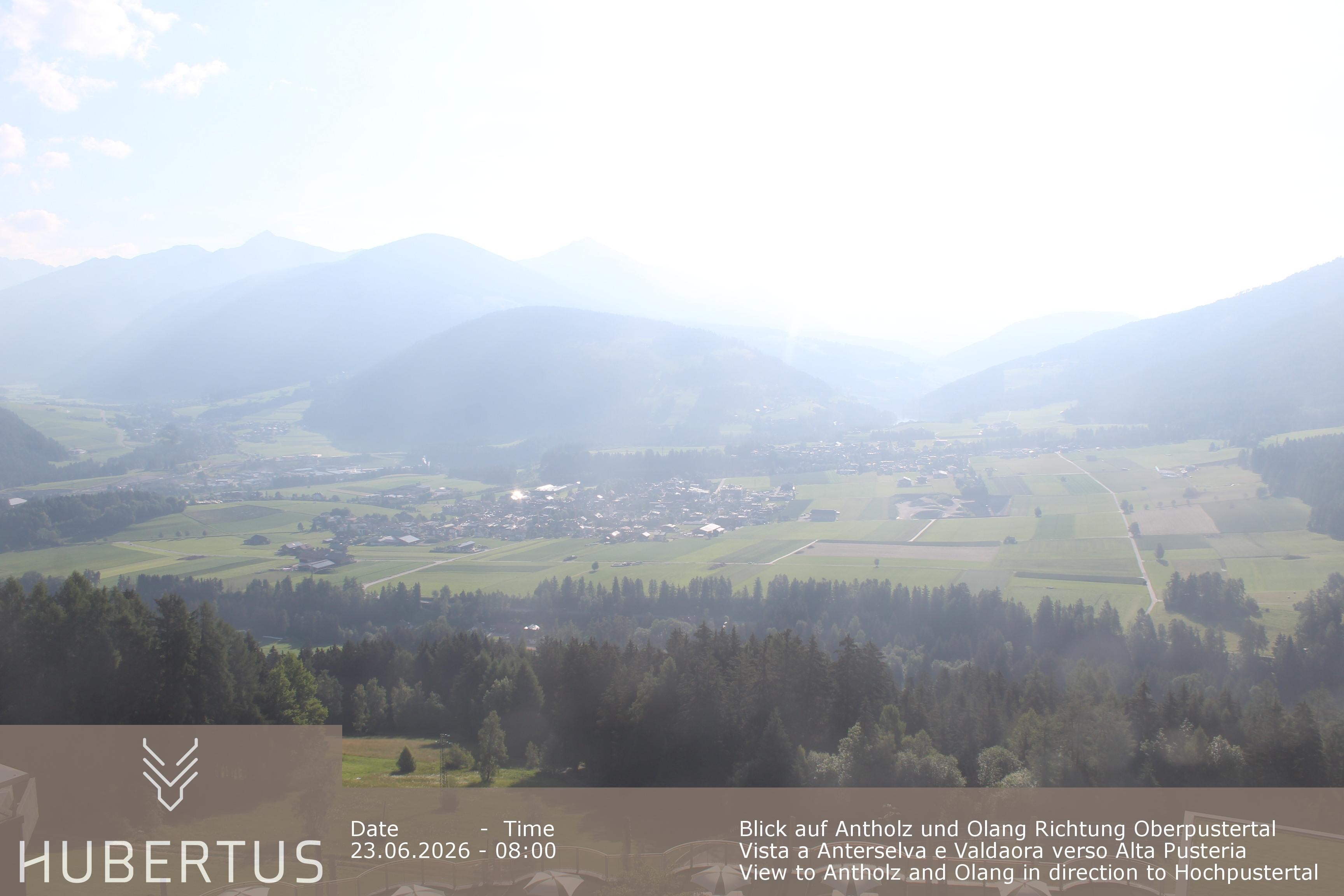 Archived image Webcam Olang in South Tyrol – Hotel Hubertus