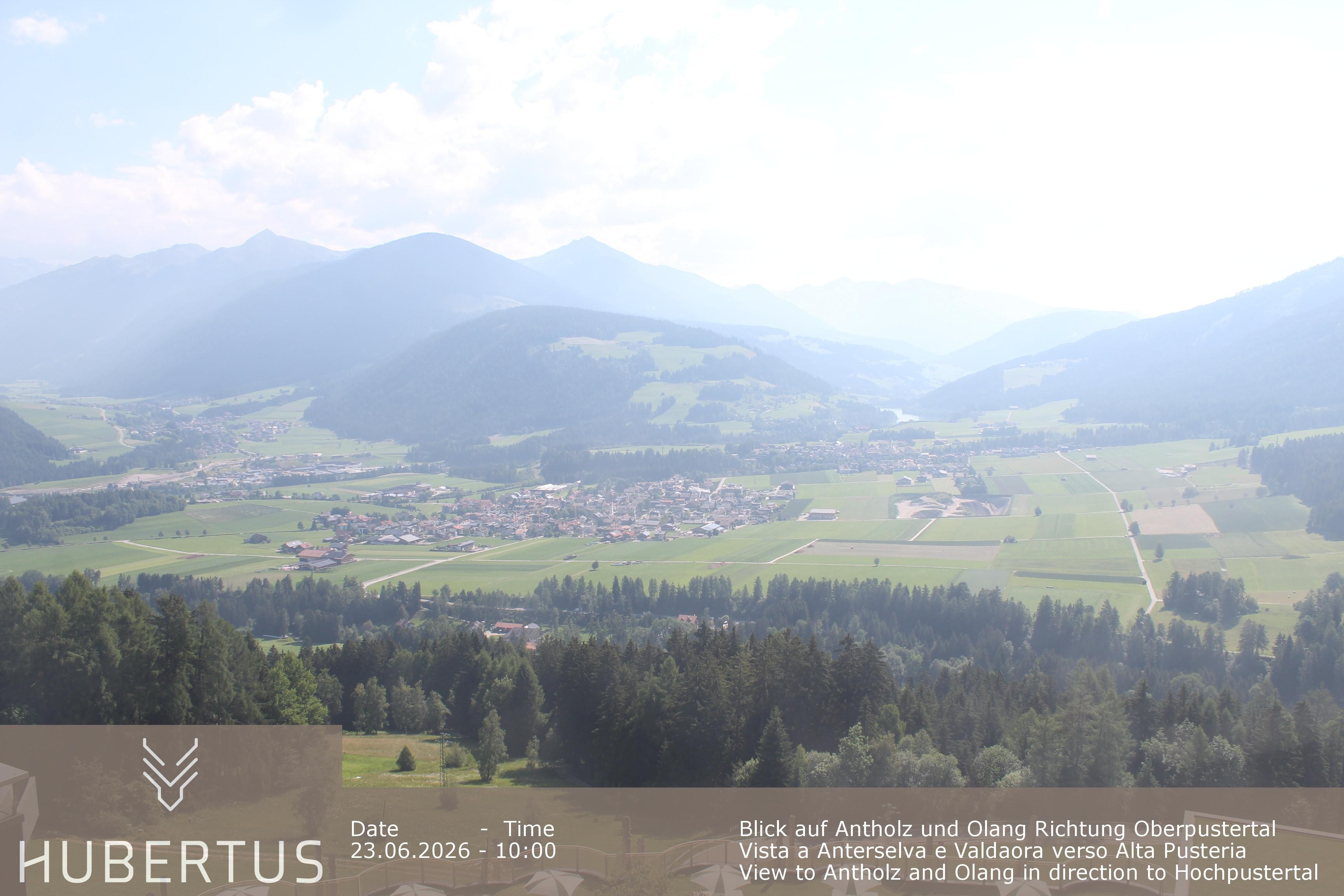 Archived image Webcam Olang in South Tyrol – Hotel Hubertus