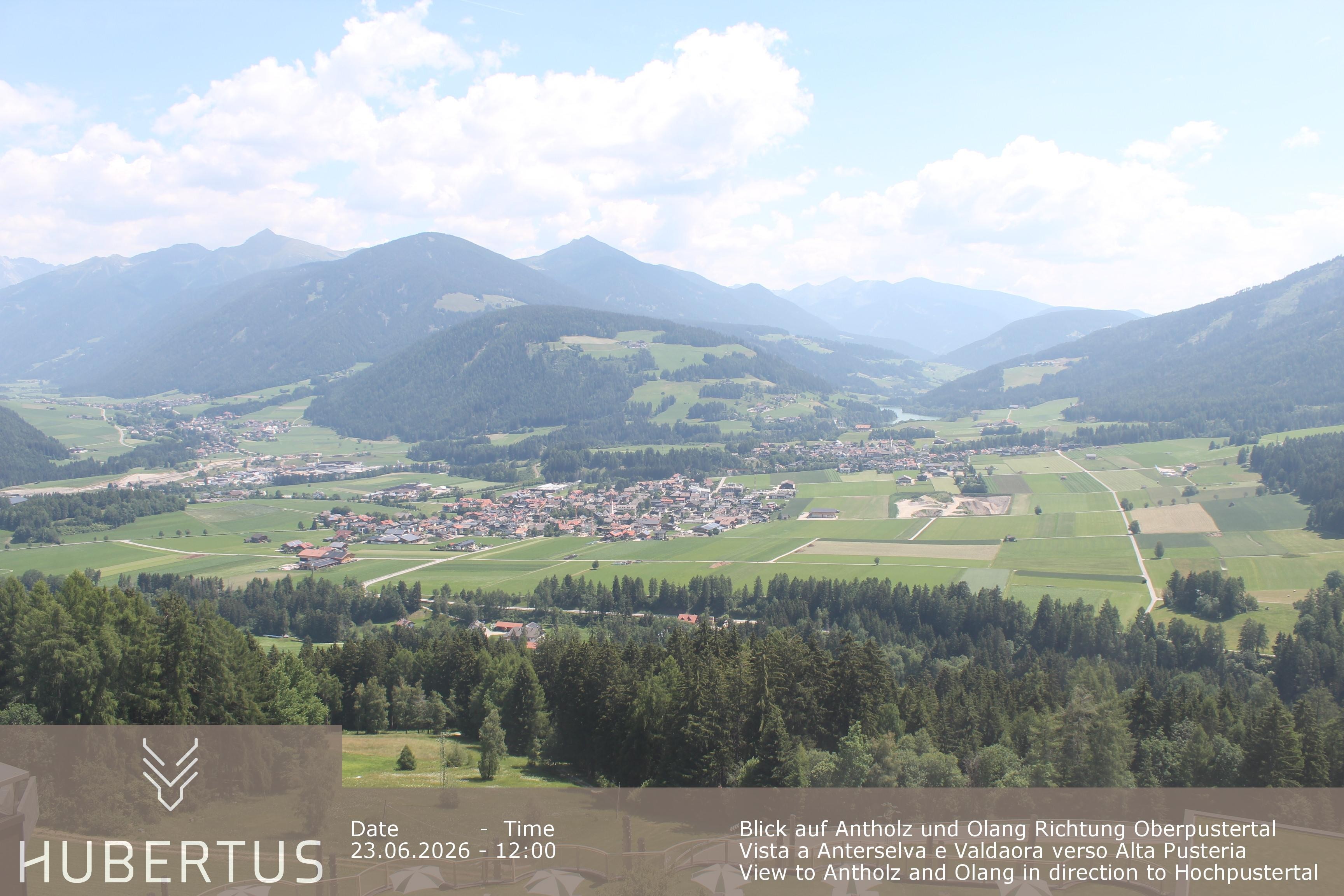 Archived image Webcam Olang in South Tyrol – Hotel Hubertus