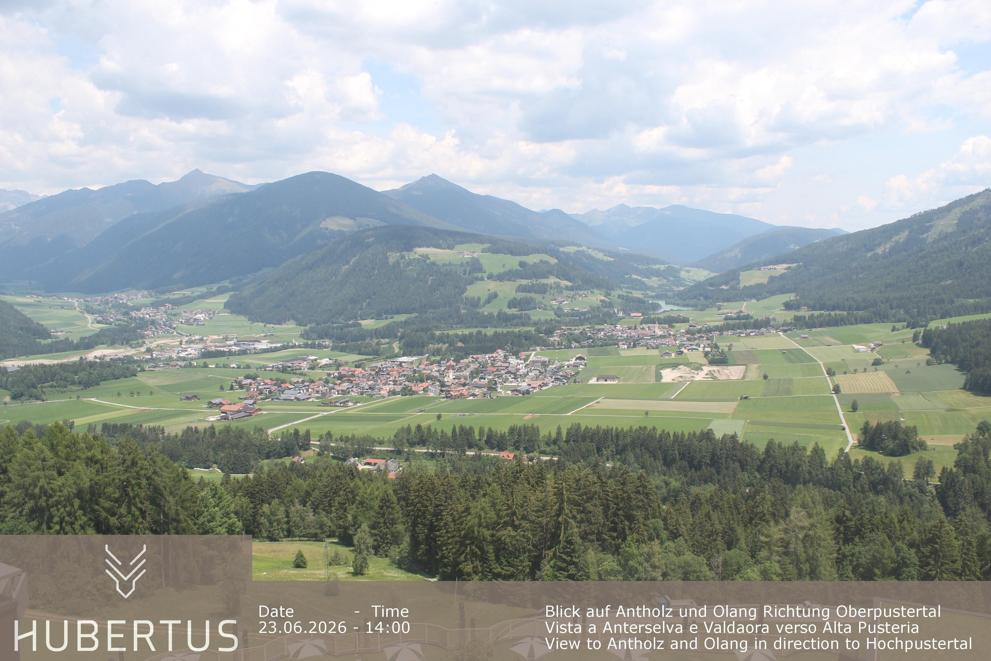 Archived image Webcam Olang in South Tyrol – Hotel Hubertus