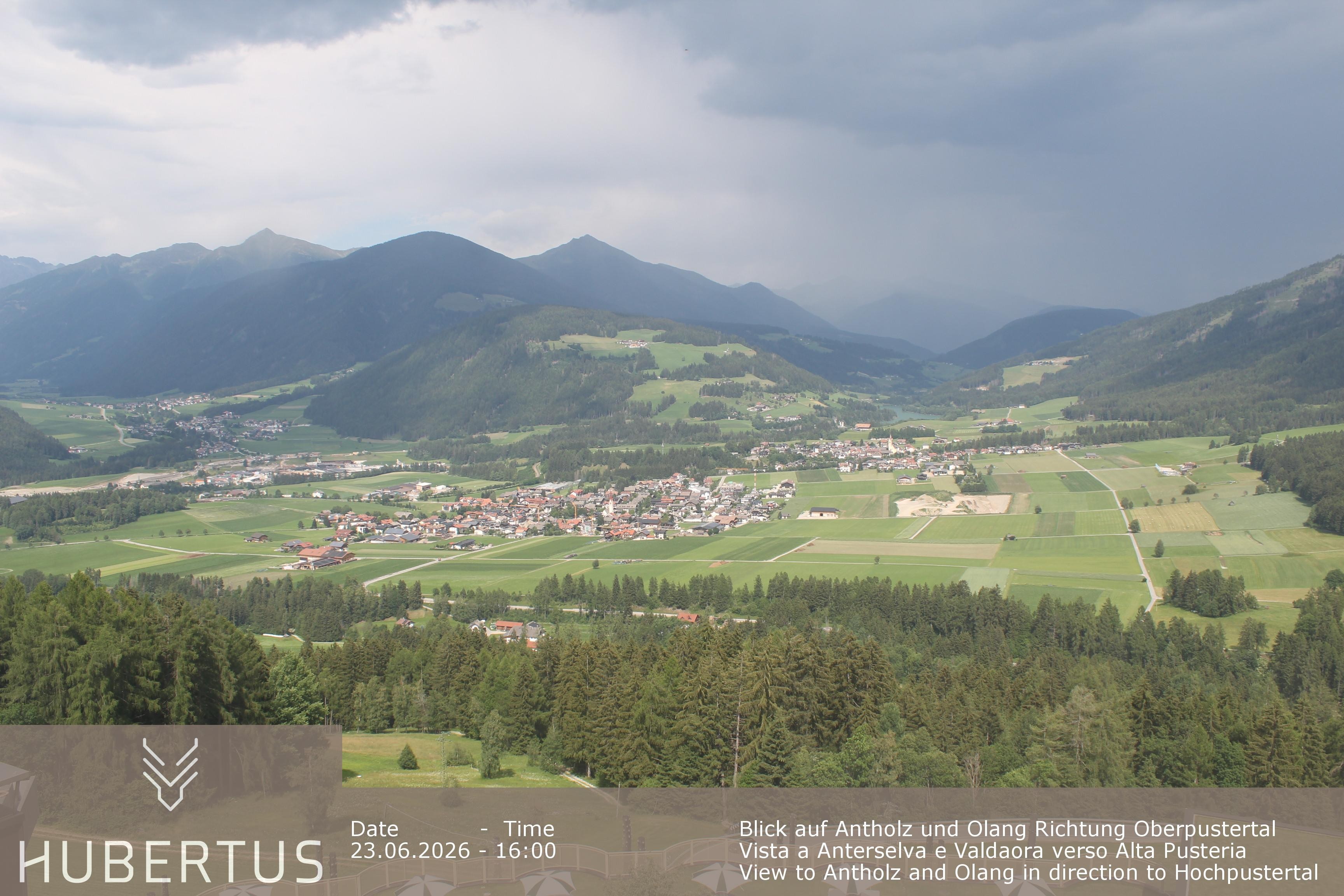 Archived image Webcam Olang in South Tyrol – Hotel Hubertus