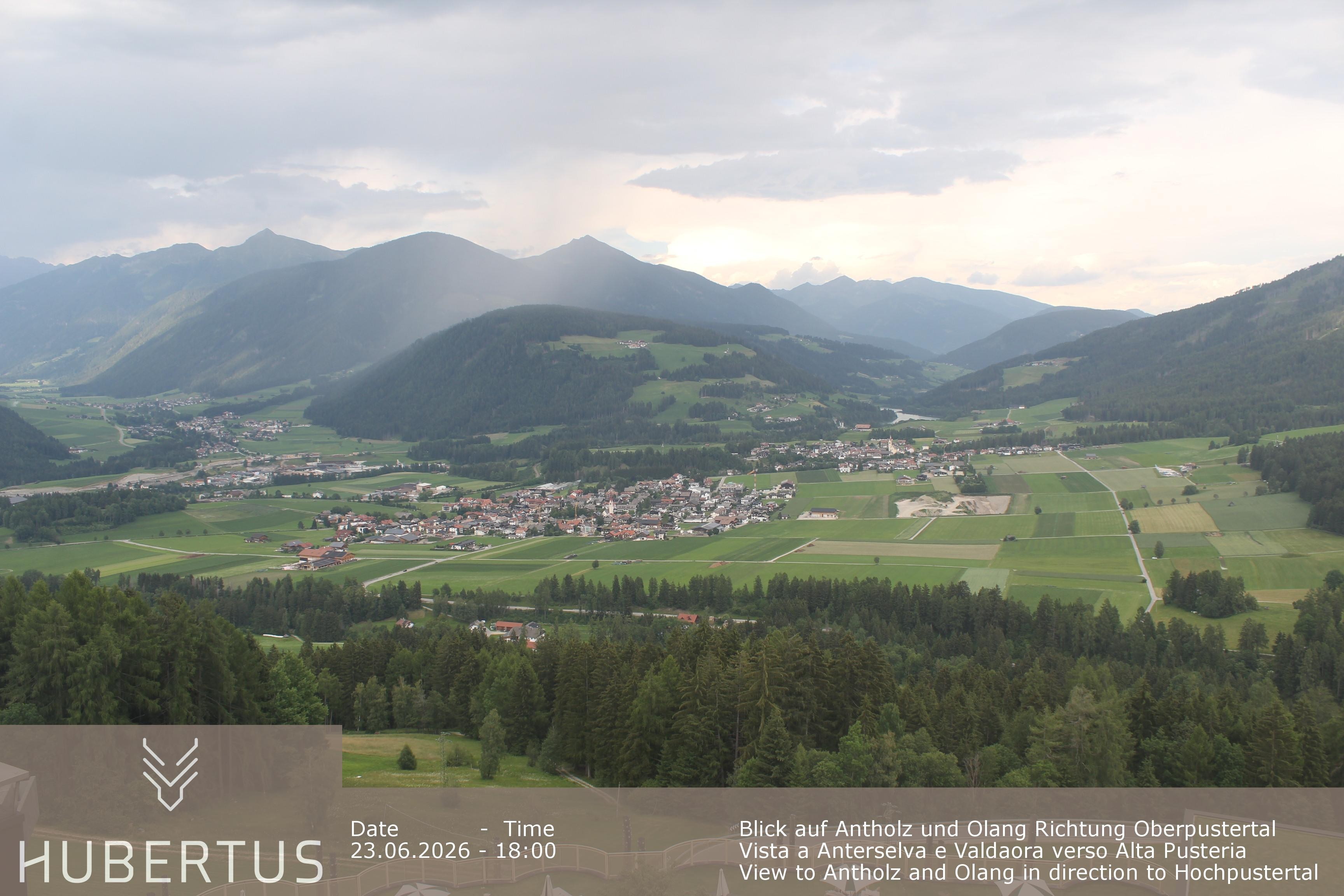 Archived image Webcam Olang in South Tyrol – Hotel Hubertus