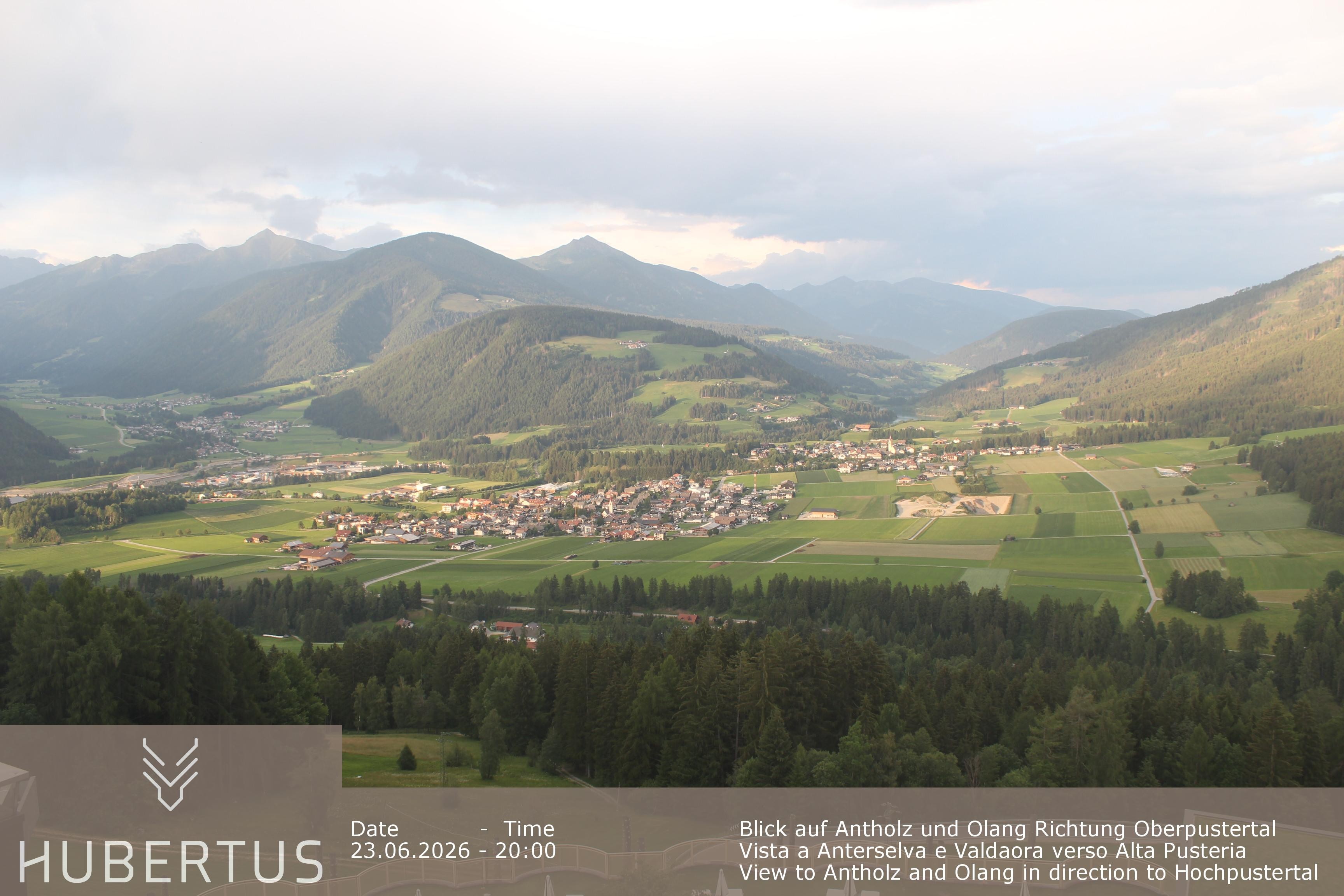 Archived image Webcam Olang in South Tyrol – Hotel Hubertus
