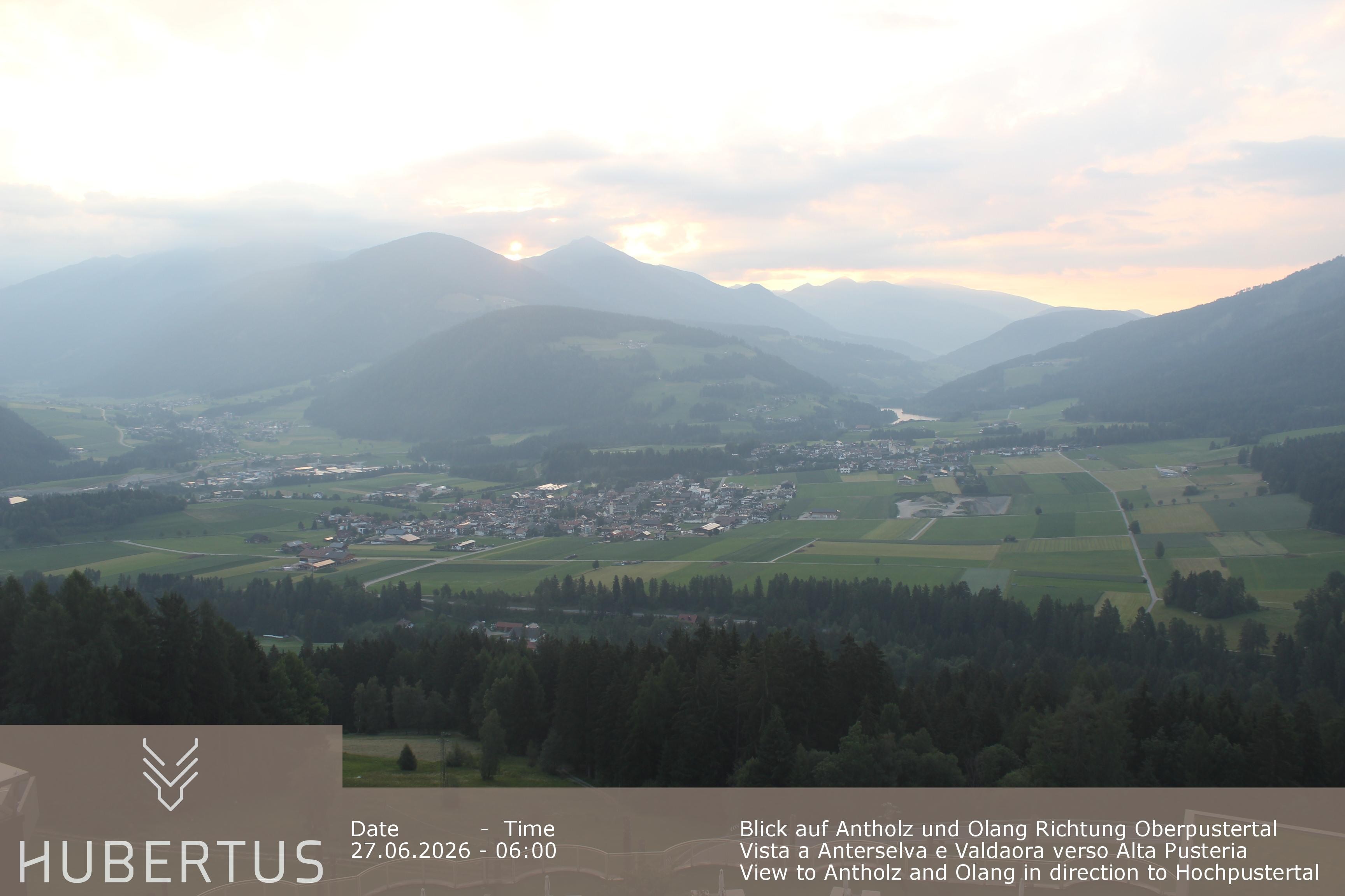Archived image Webcam Olang in South Tyrol – Hotel Hubertus