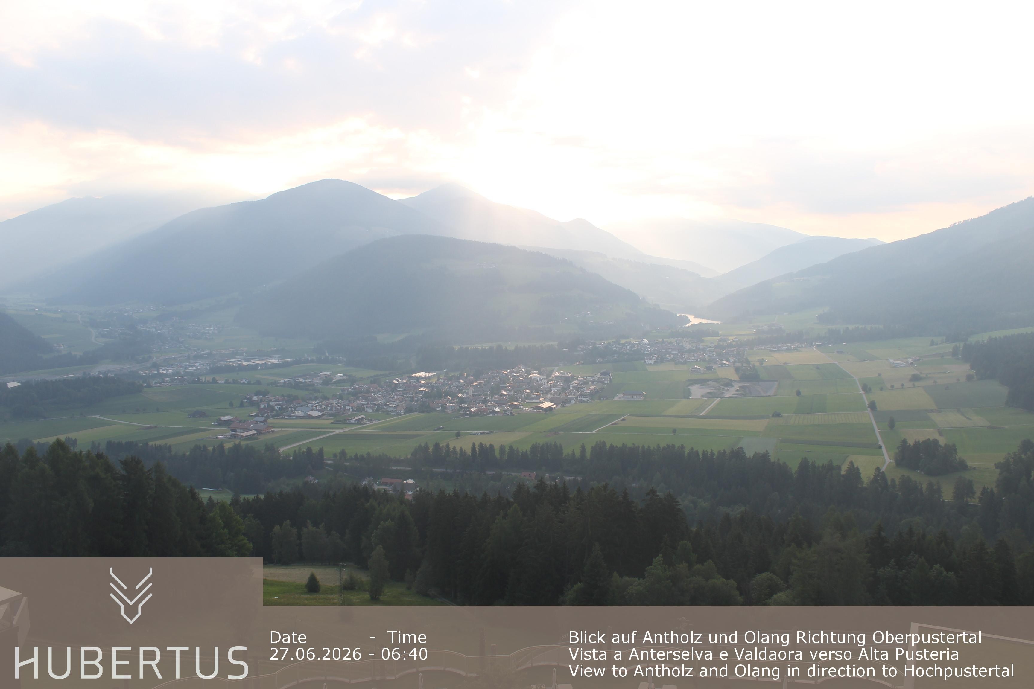 Archived image Webcam Olang in South Tyrol – Hotel Hubertus