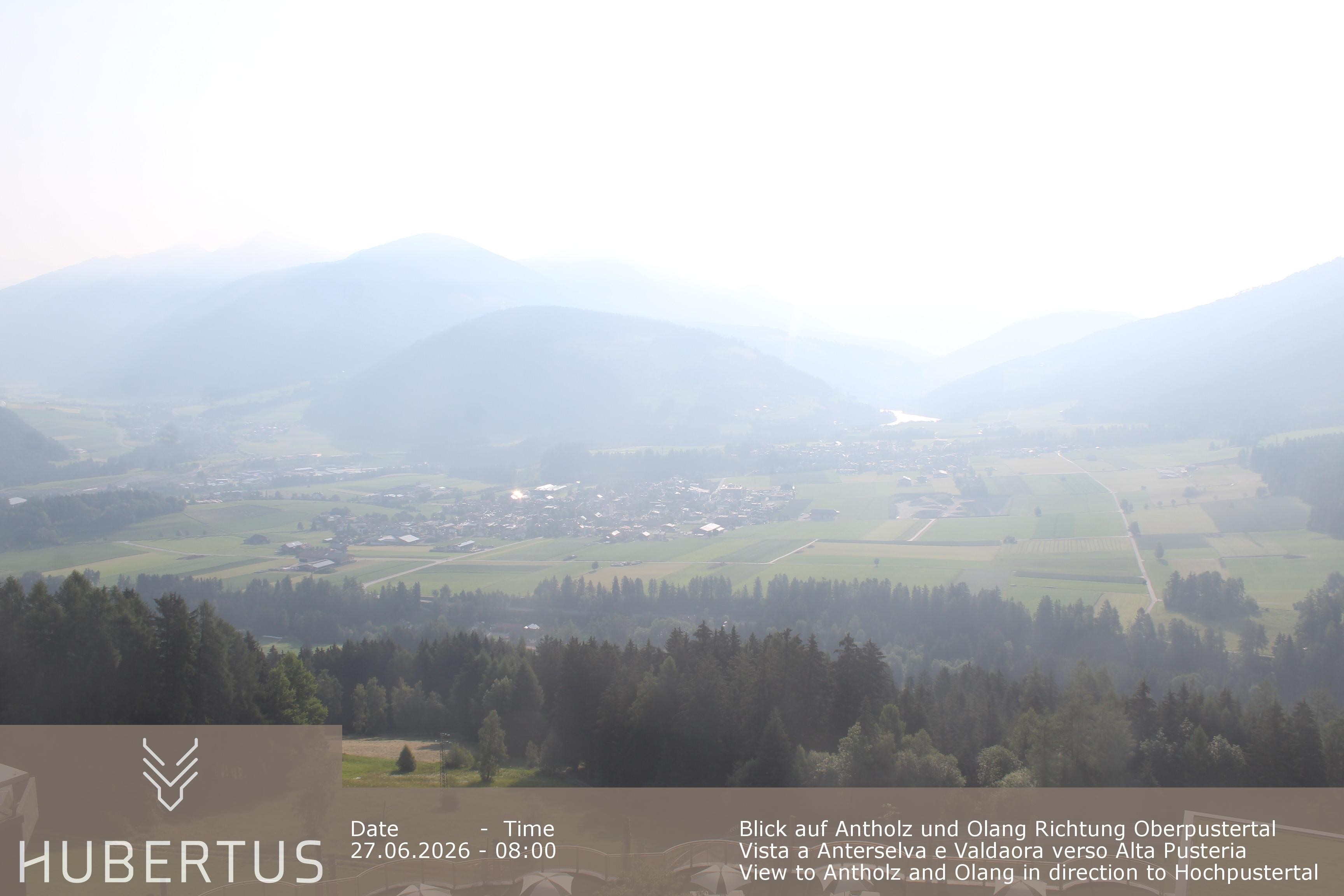Archived image Webcam Olang in South Tyrol – Hotel Hubertus