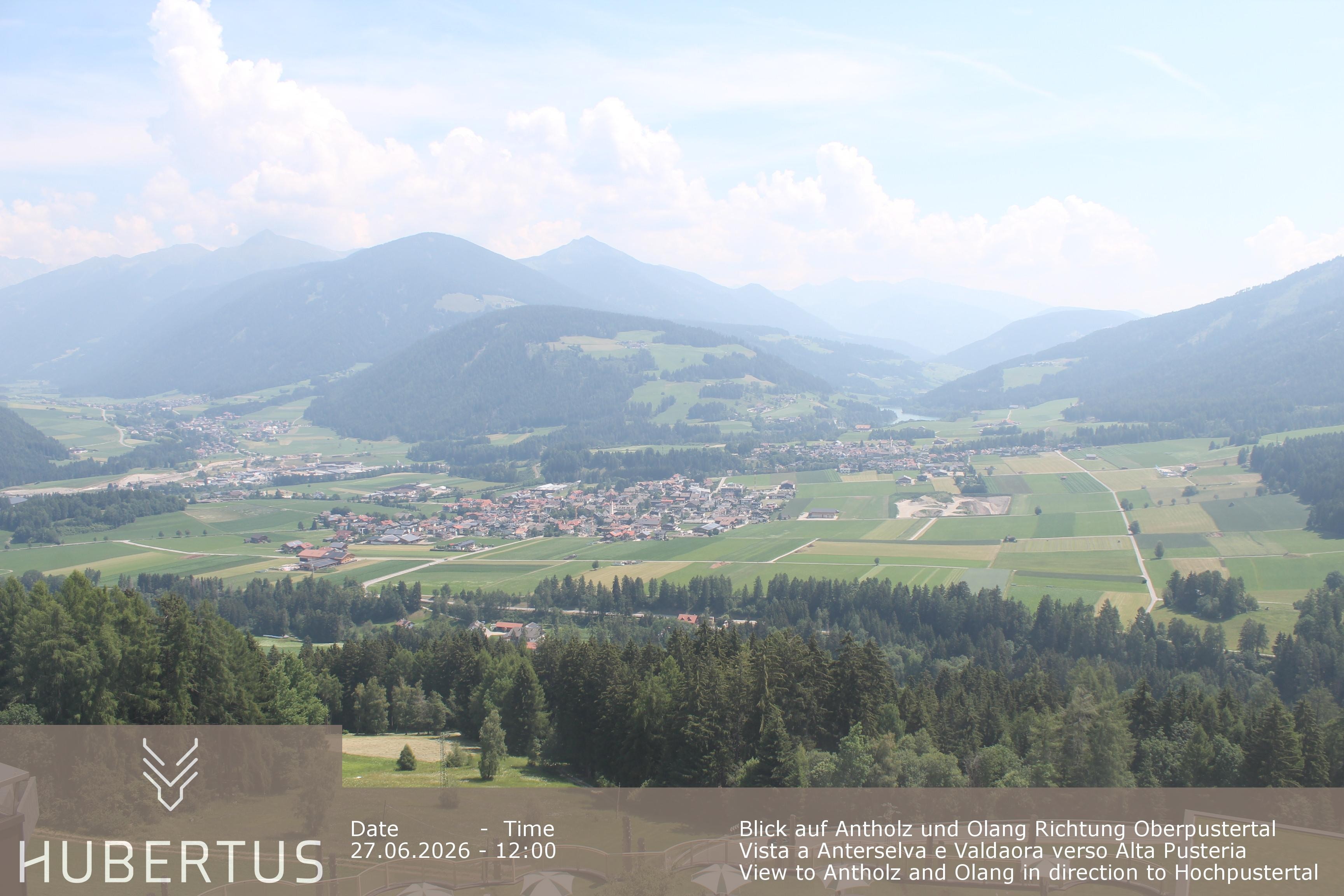 Archived image Webcam Olang in South Tyrol – Hotel Hubertus