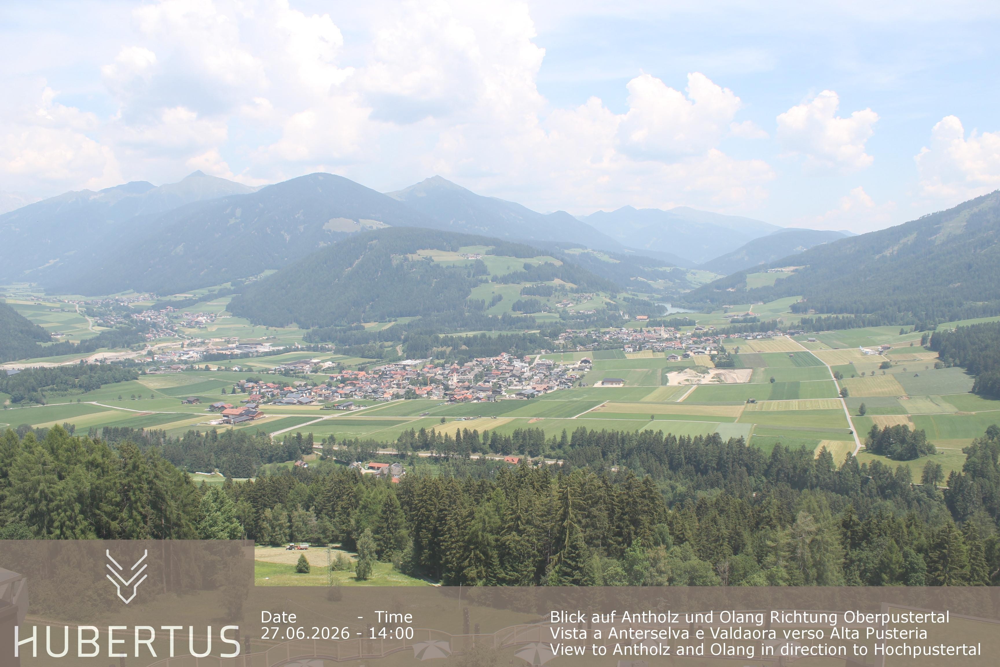 Archived image Webcam Olang in South Tyrol – Hotel Hubertus