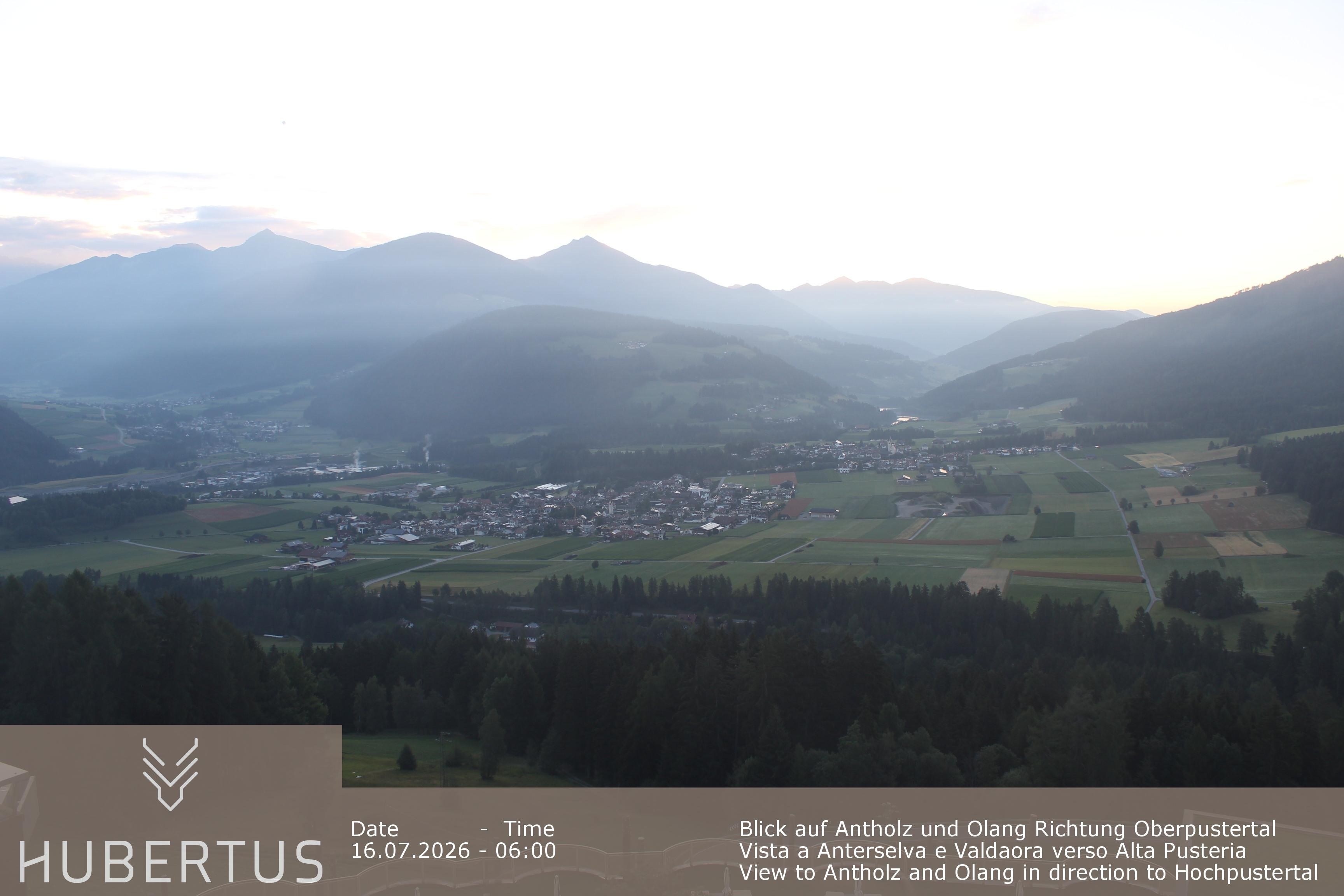 Archived image Webcam Olang in South Tyrol – Hotel Hubertus